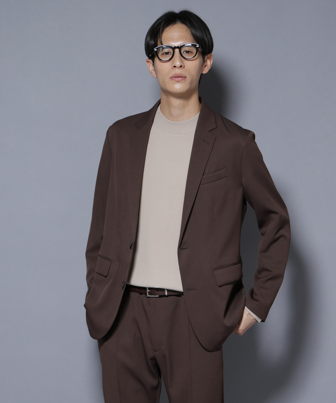 「N JACKET BASIC」シャドーストライプジャケット(セットアップ可)