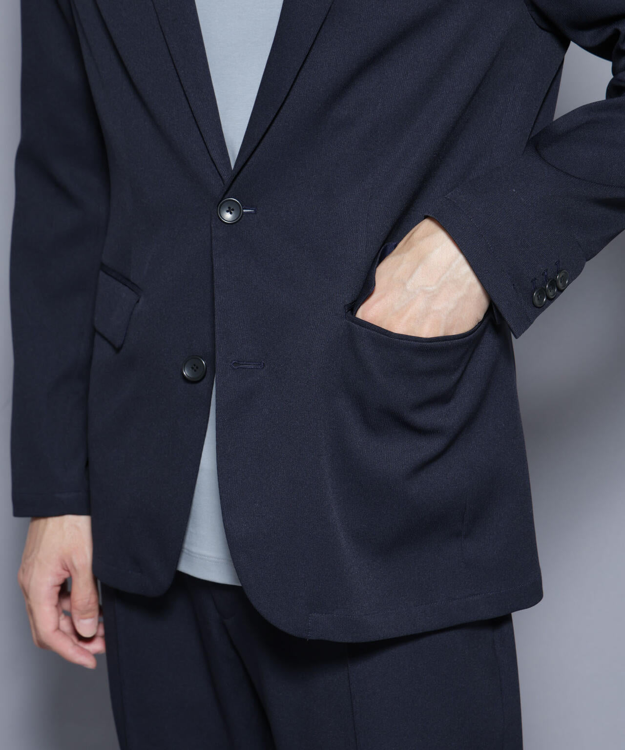「N JACKET BASIC」シャドーストライプジャケット(セットアップ可)