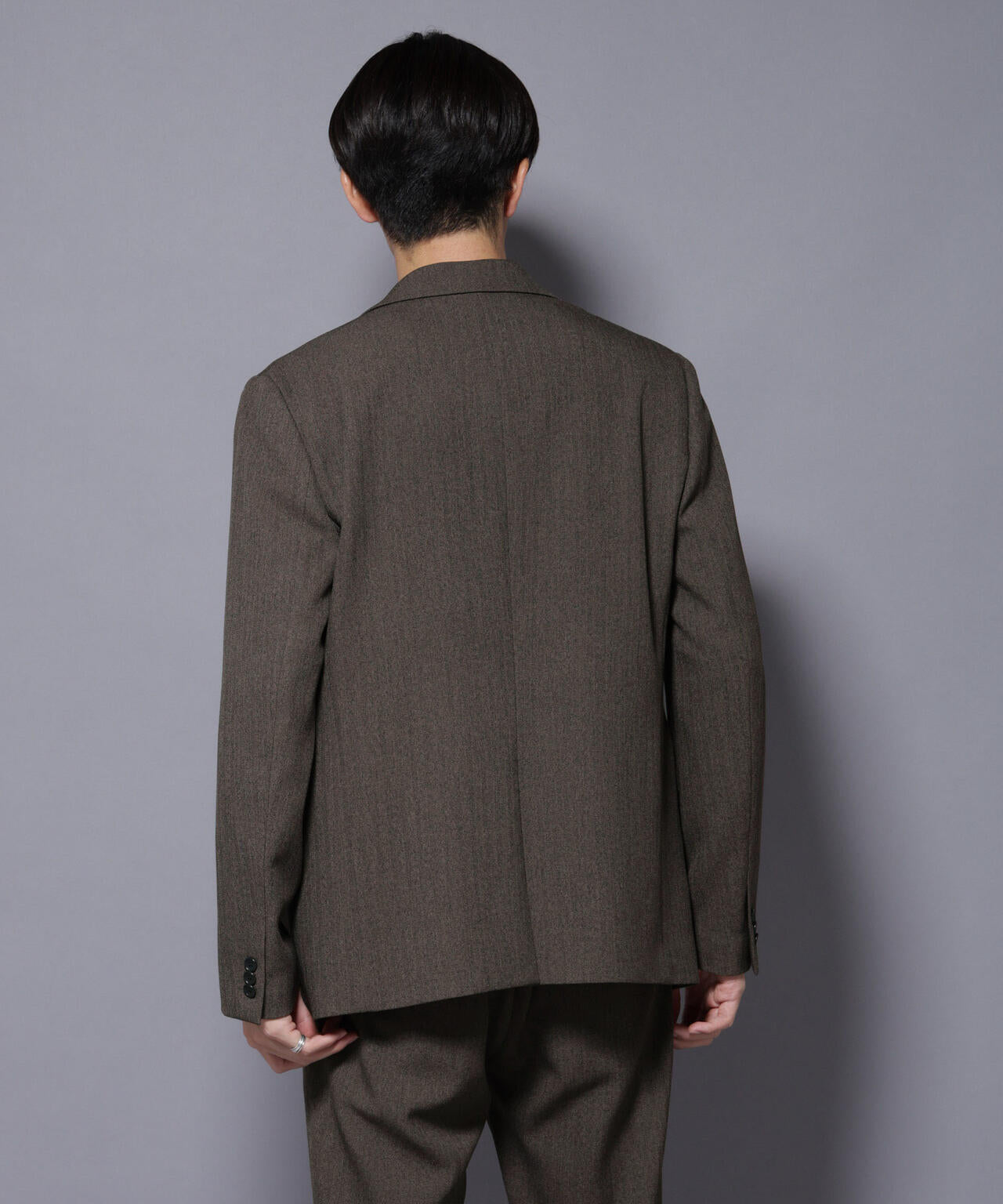 ｢N JACKET BASIC｣ 洗えるMIXツイードストレッチジャケット(セットアップ可)