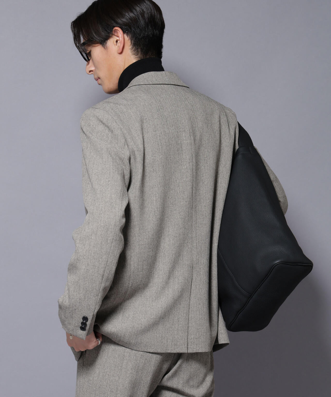 ｢N JACKET BASIC｣ 洗えるMIXツイードストレッチジャケット(セットアップ可)