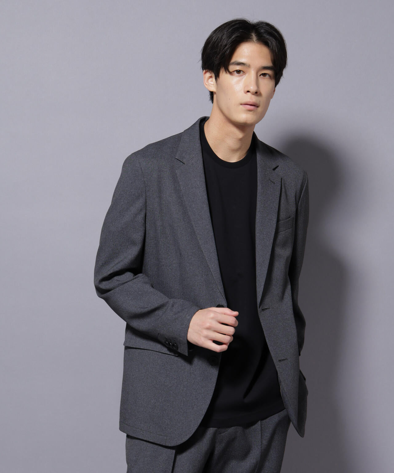 【大人気セットアップ】｢Damerino｣LANATEC(R)シャークスキンセットアップ防シワ形態安定
