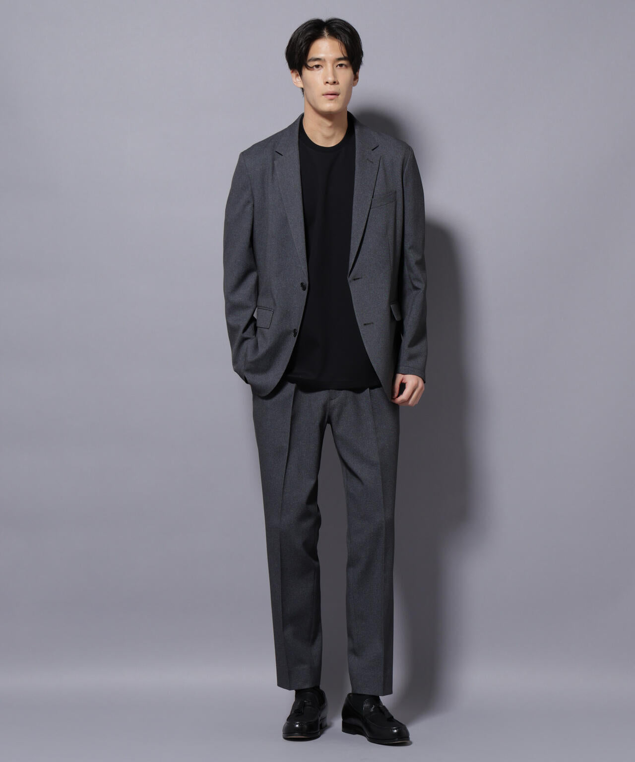 【大人気セットアップ】｢Damerino｣LANATEC(R)シャークスキンセットアップ防シワ形態安定