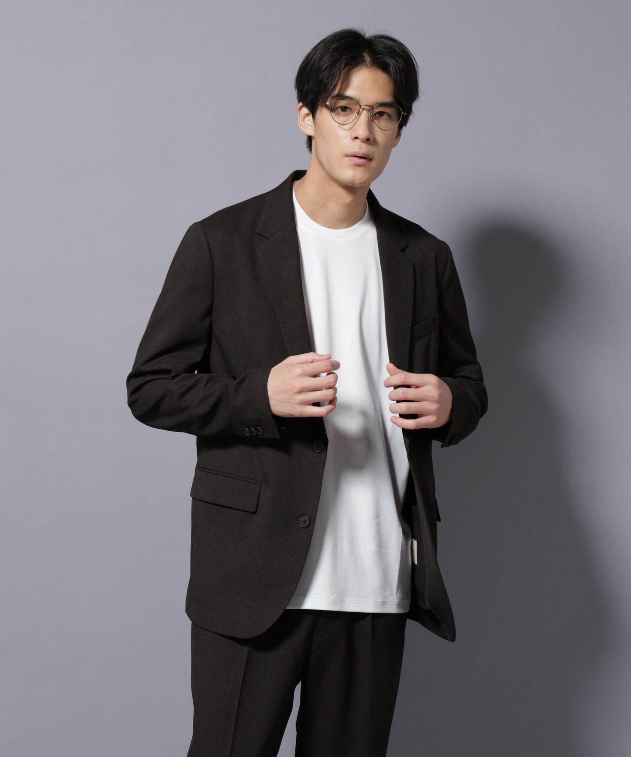 【大人気セットアップ】｢Damerino｣LANATEC(R)シャークスキンセットアップ防シワ形態安定