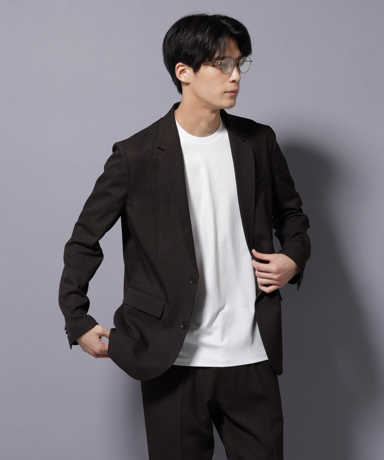 【大人気セットアップ】｢Damerino｣LANATEC(R)シャークスキンセットアップ防シワ形態安定