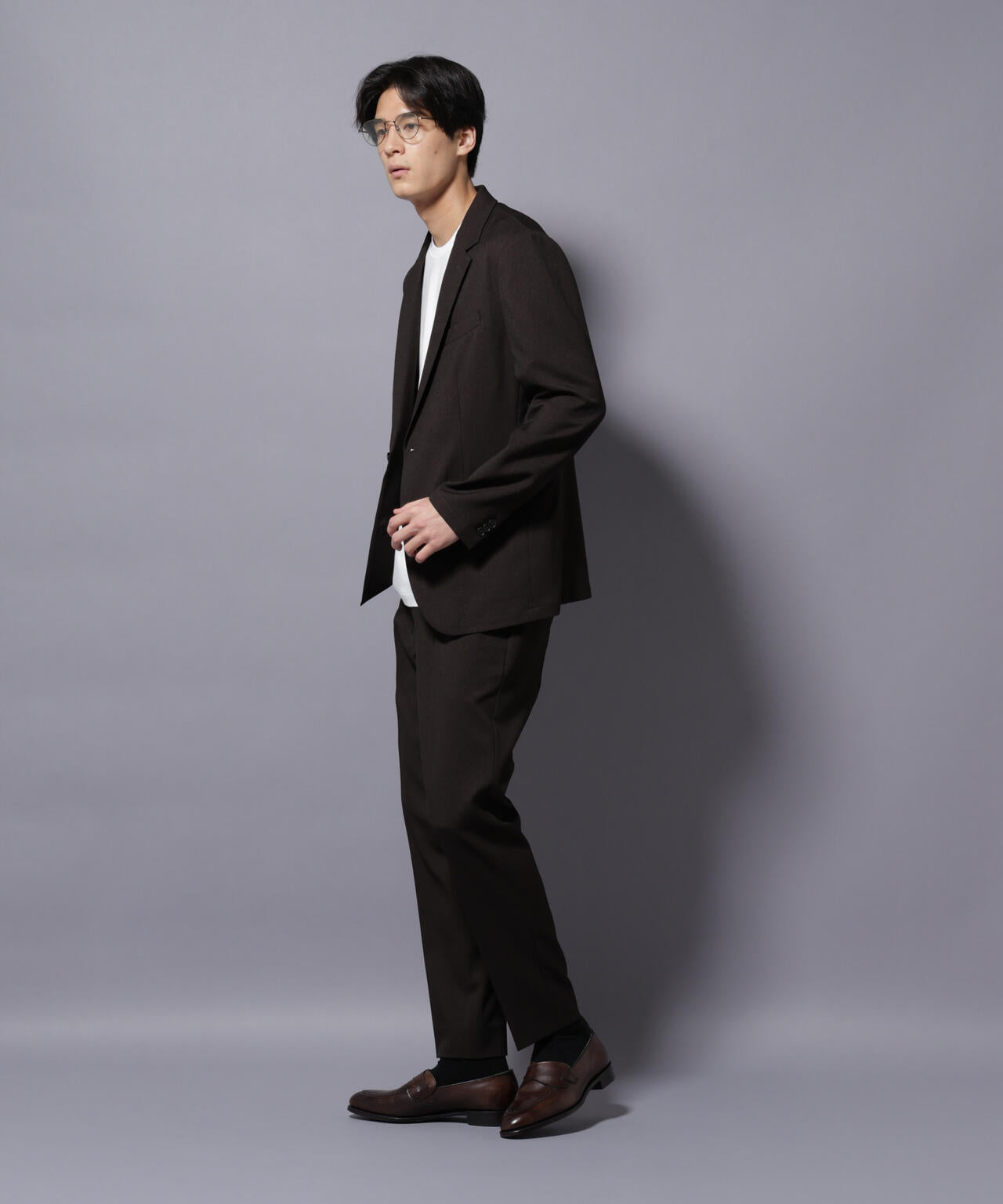【大人気セットアップ】｢Damerino｣LANATEC(R)シャークスキンセットアップ防シワ形態安定