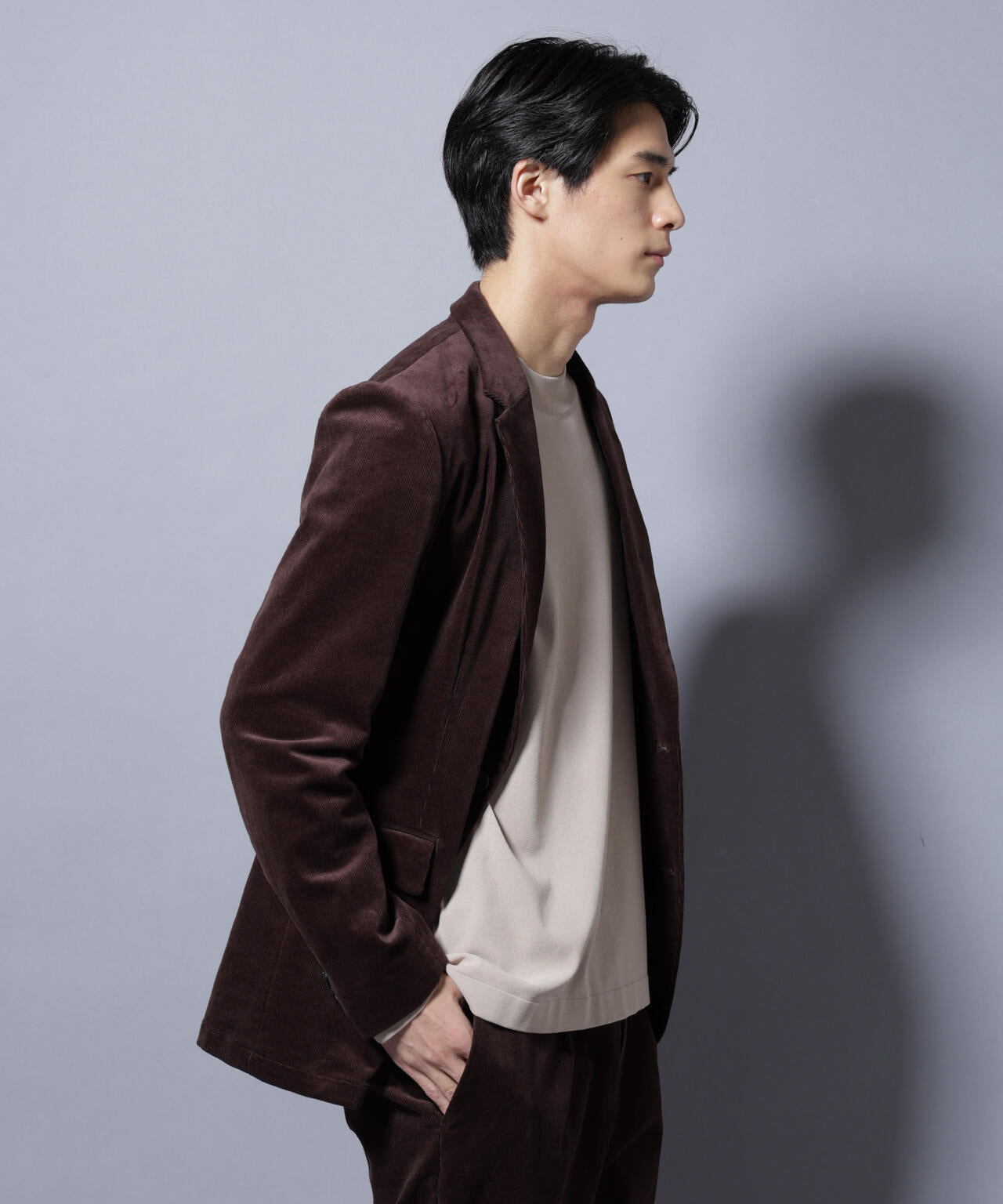 【大人気セットアップ】「Damerino」コットンコーデュロイストレッチセットアップ
