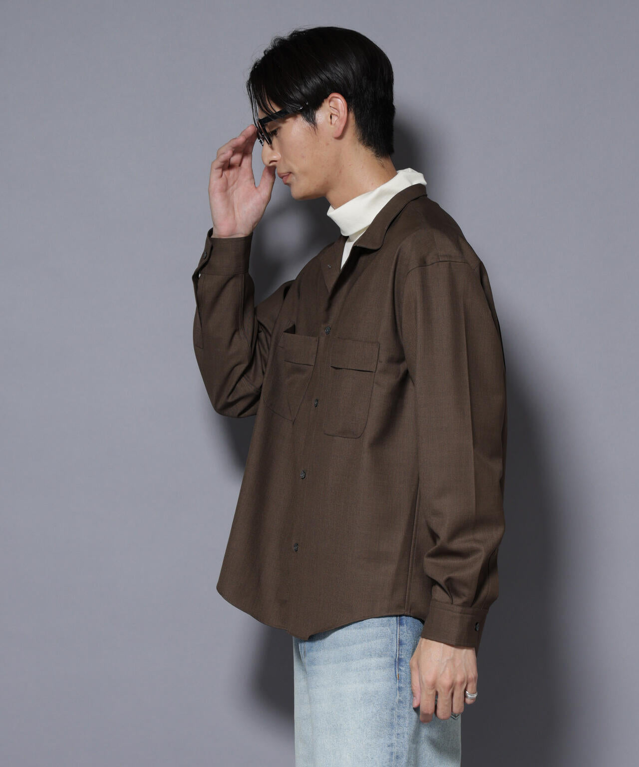｢Gavante｣ ドライギャバスタンドカラーシャツ