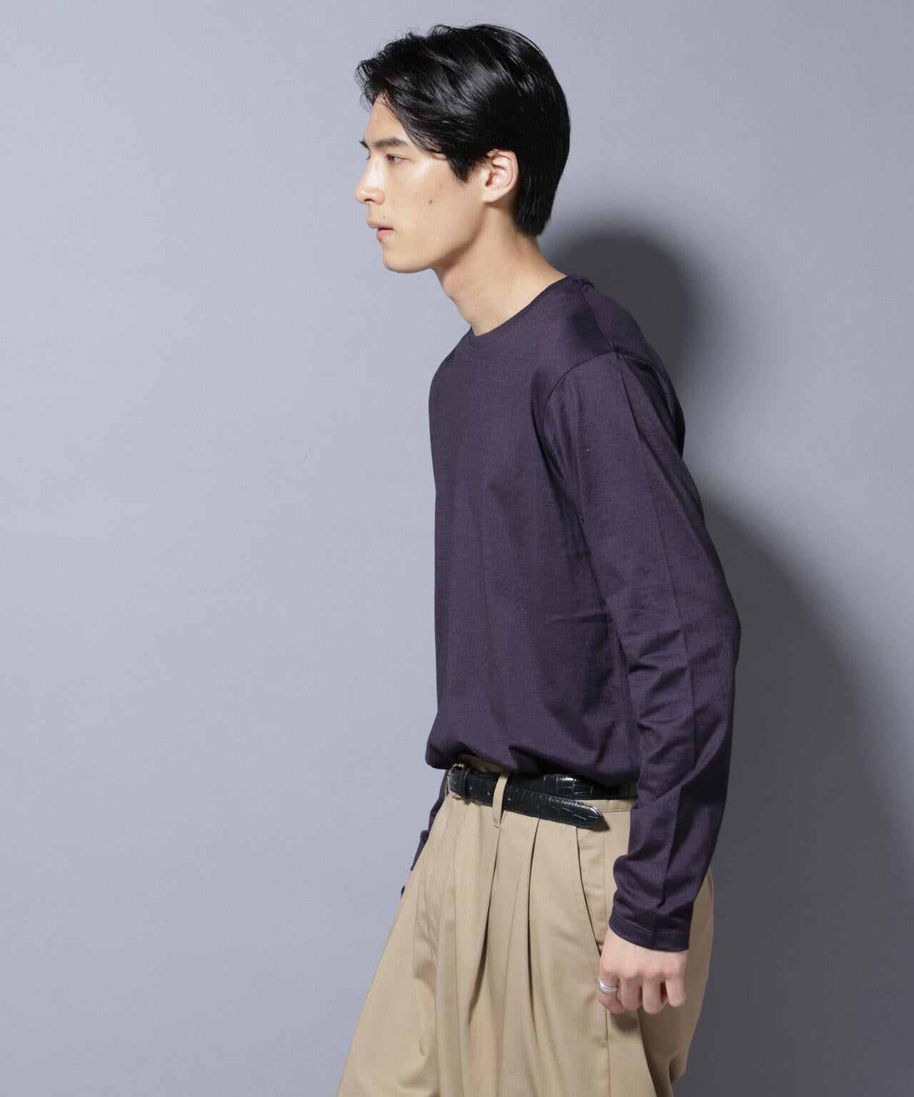 ソラーロライトストレッチクルーネックTシャツ 長袖