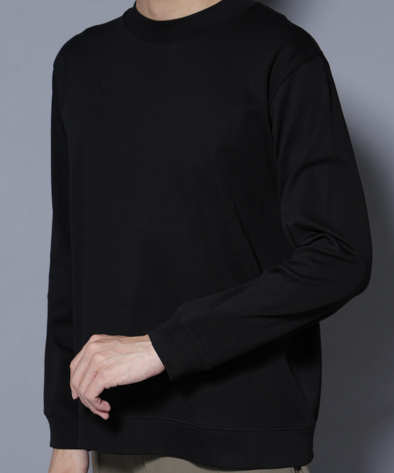「FORMAL JERSEY」モックネックカットソー長袖