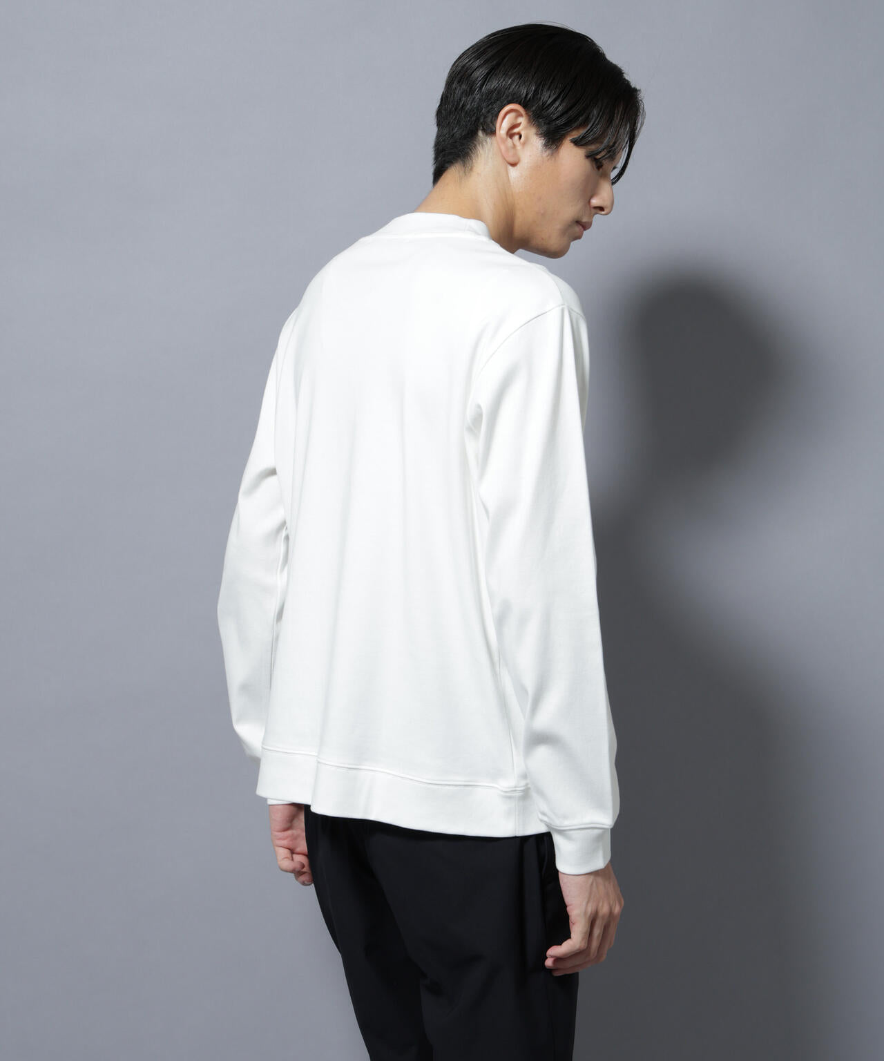 「FORMAL JERSEY」モックネックカットソー長袖