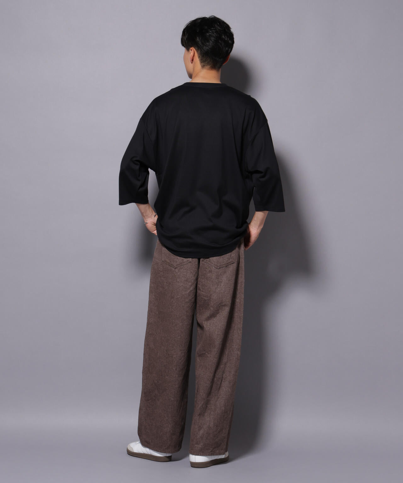 Anti Soaked(R) 汗染み防止 クルーネックワイドTシャツ七分袖