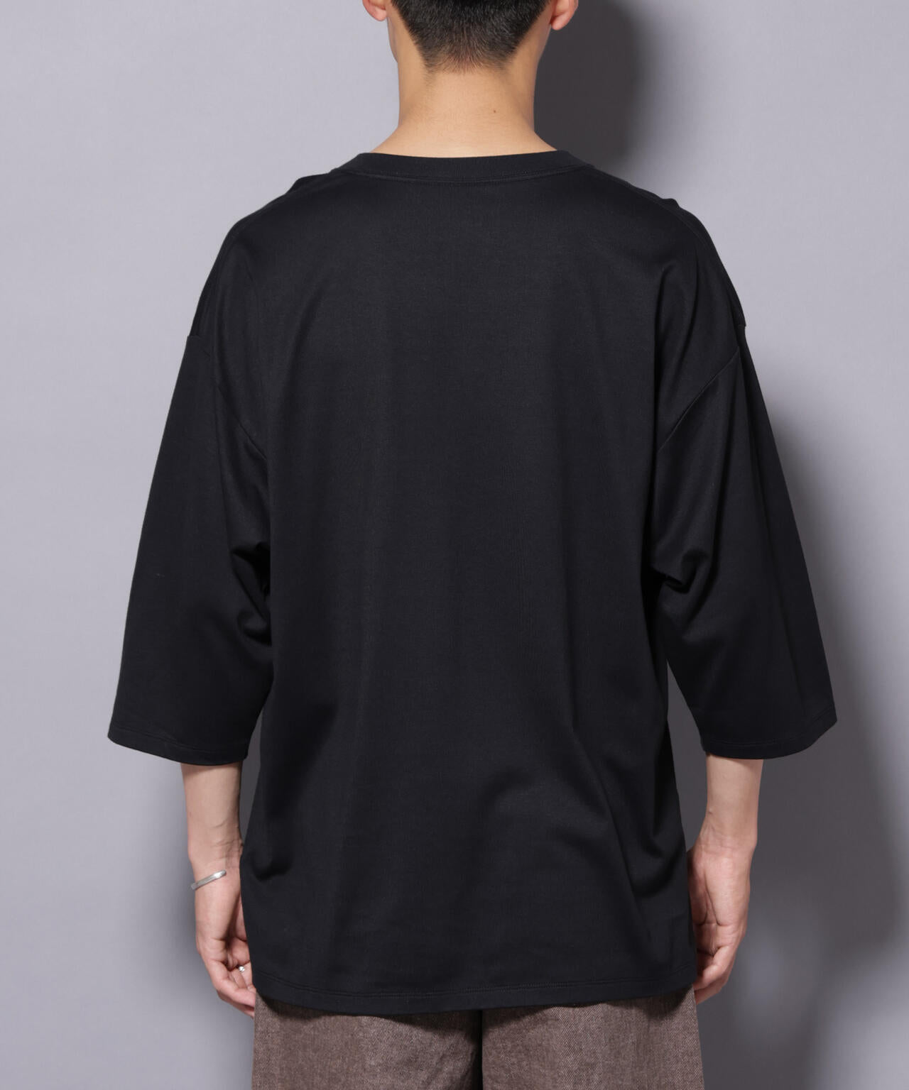 Anti Soaked(R) 汗染み防止 クルーネックワイドTシャツ七分袖