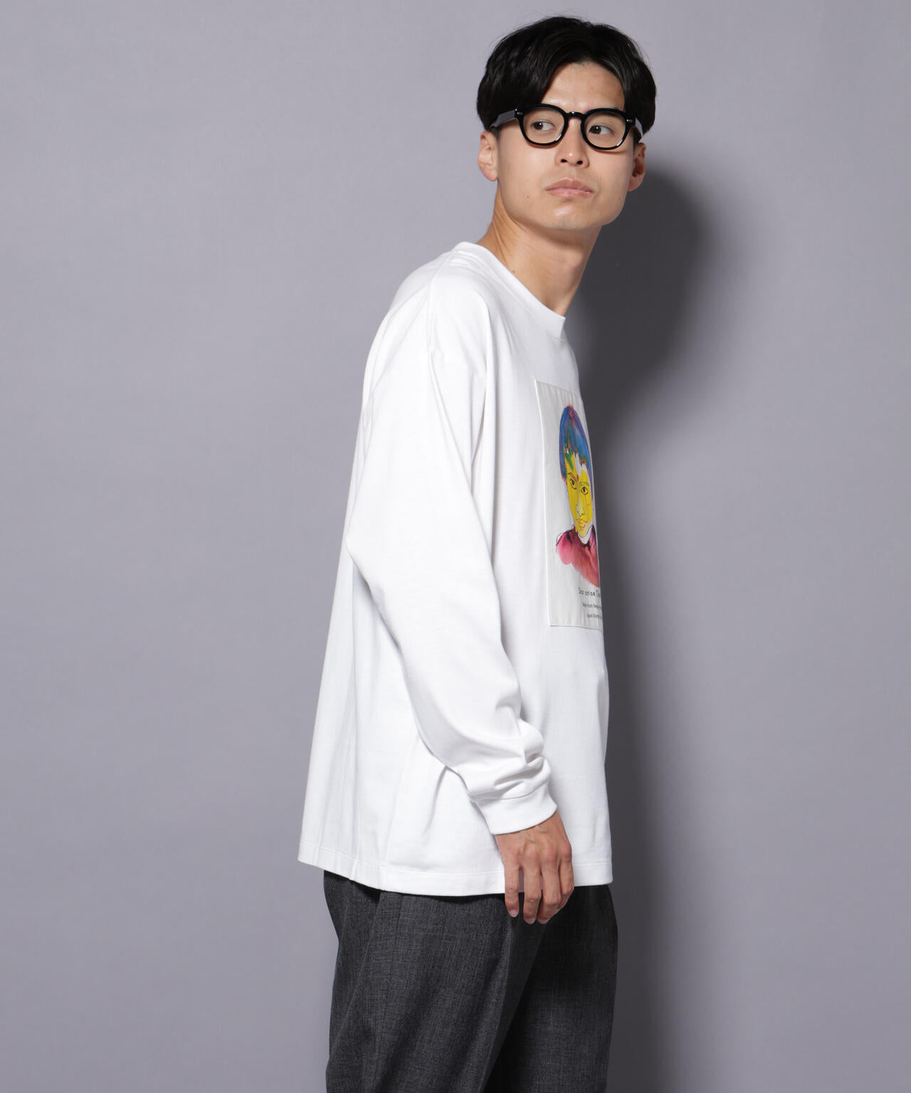 Anti Soaked(R)×SUNCHAIポートレート汗染み防止 Ｔシャツ長袖