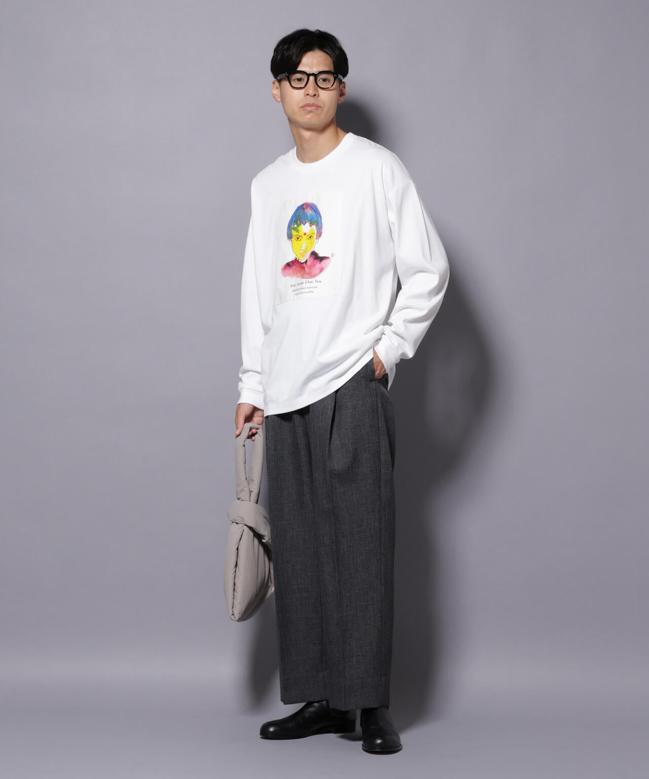 Anti Soaked(R)×SUNCHAIポートレート汗染み防止 Ｔシャツ長袖