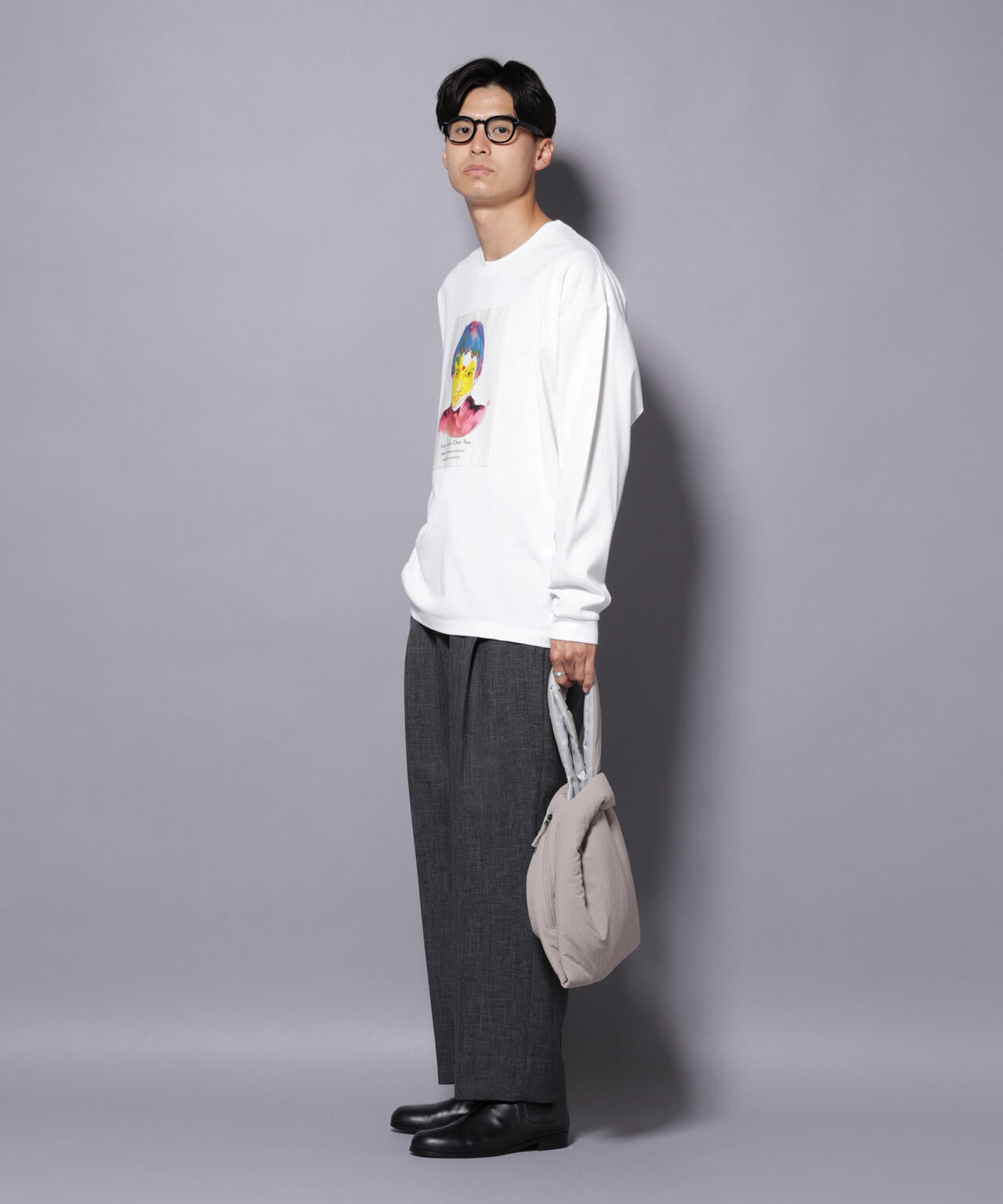 Anti Soaked(R)×SUNCHAIポートレート汗染み防止 Ｔシャツ長袖