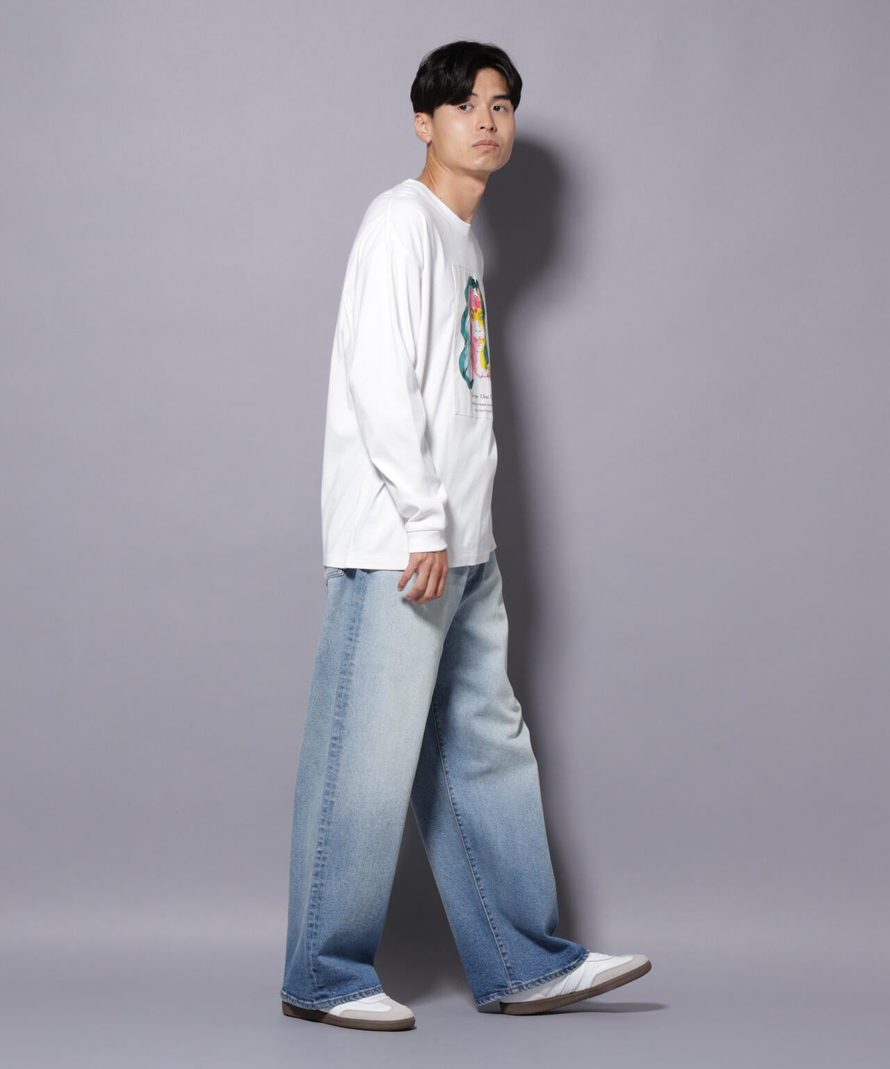 Anti Soaked(R)×SUNCHAIポートレート汗染み防止 Ｔシャツ長袖