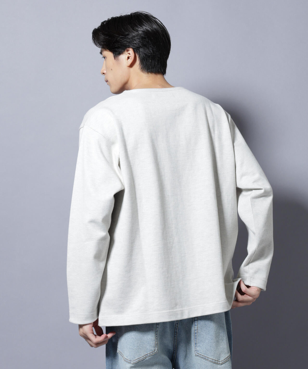 天竺ヘビーコットンボートネックＴシャツ 長袖