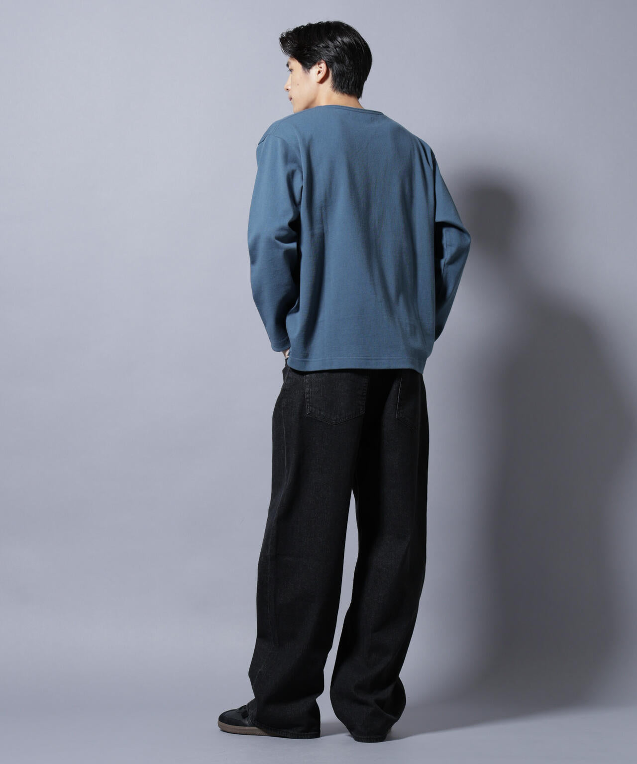 天竺ヘビーコットンボートネックＴシャツ 長袖
