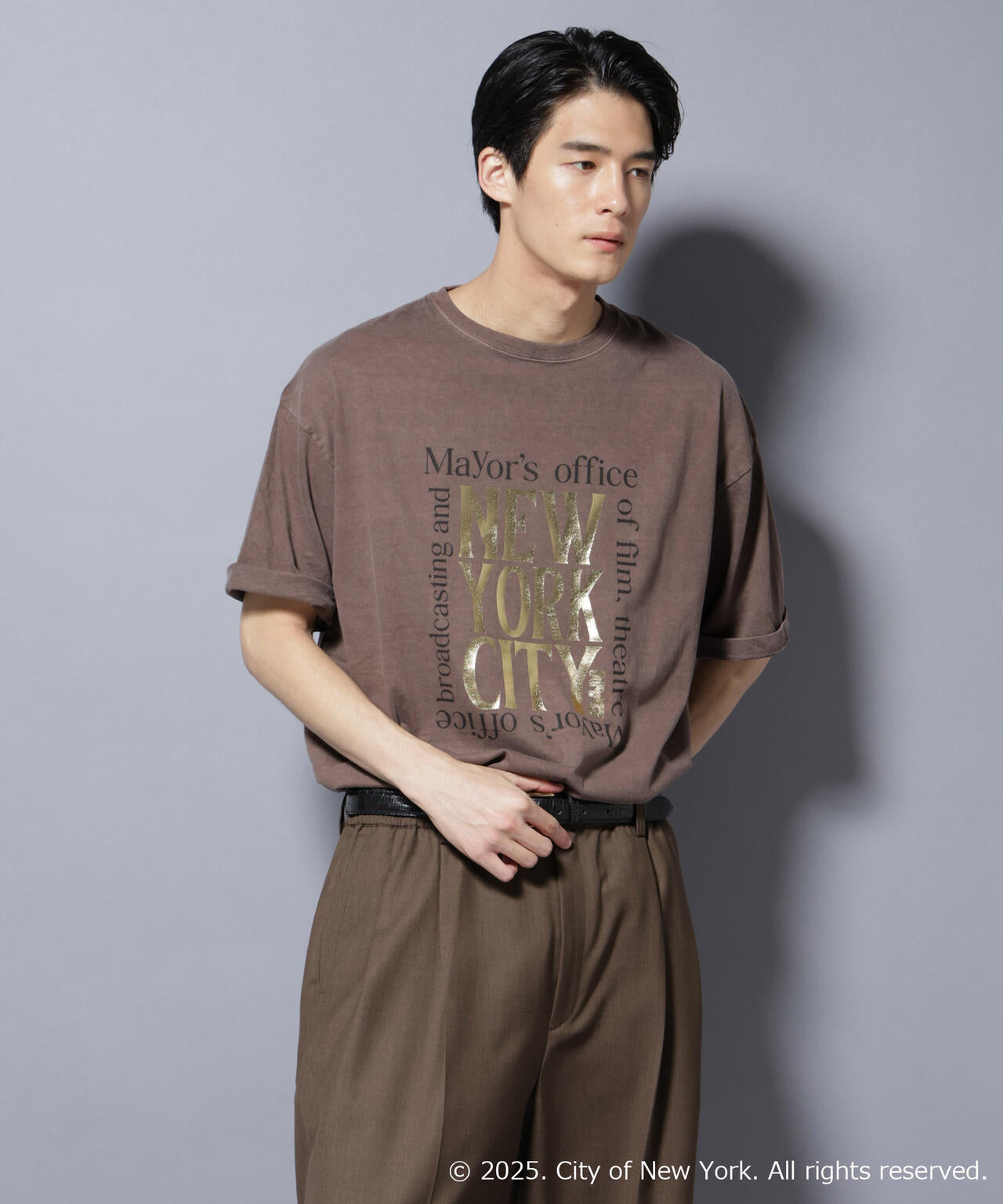 別注GOOD ROCK SPEED NYC 箔プリントＴシャツ