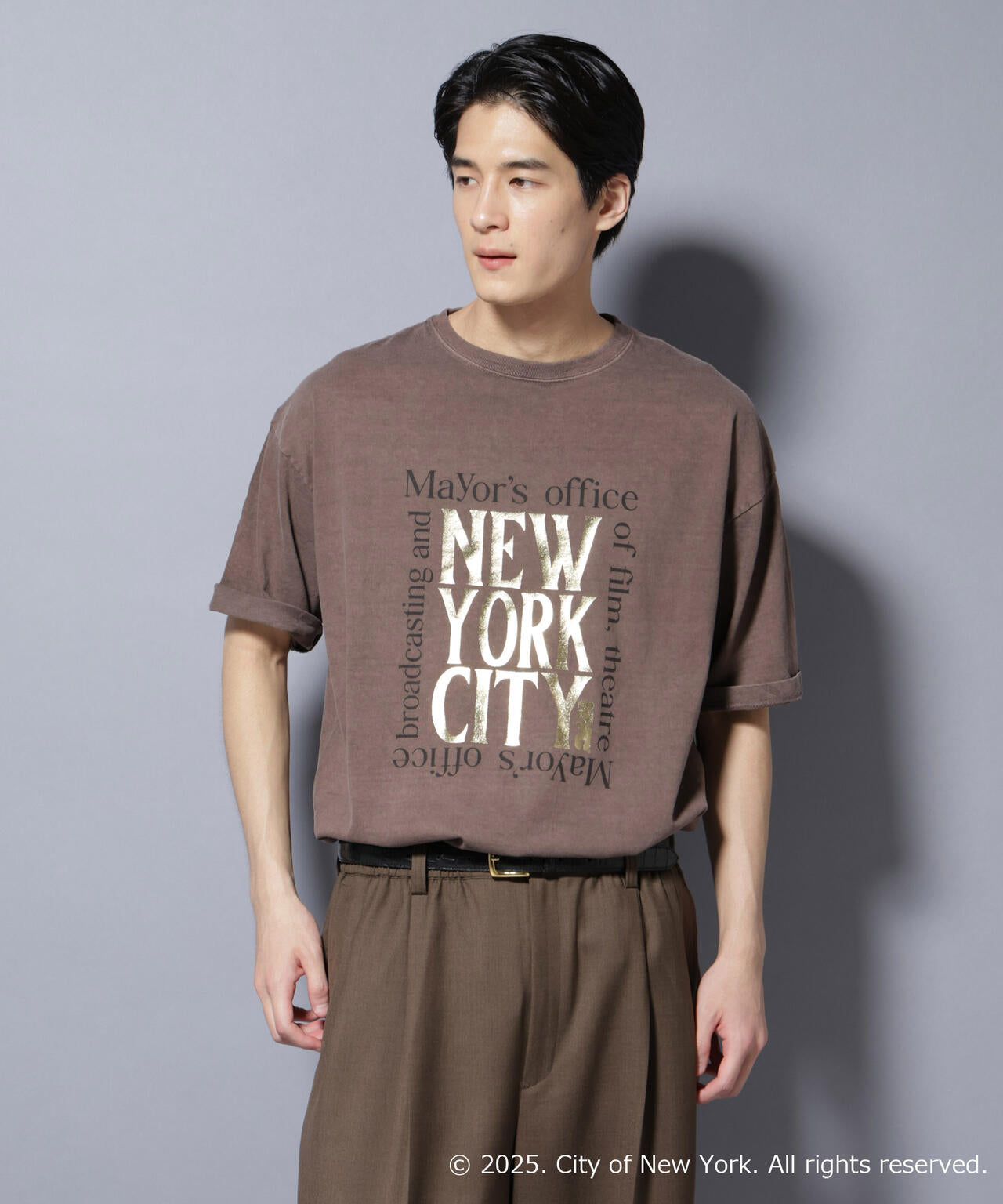 別注GOOD ROCK SPEED NYC 箔プリントＴシャツ