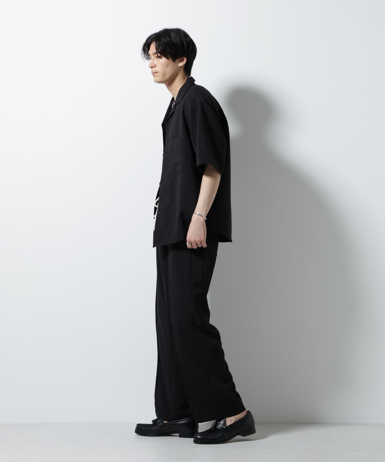 メランジドライイージーテーパードパンツ（セットアップ可）