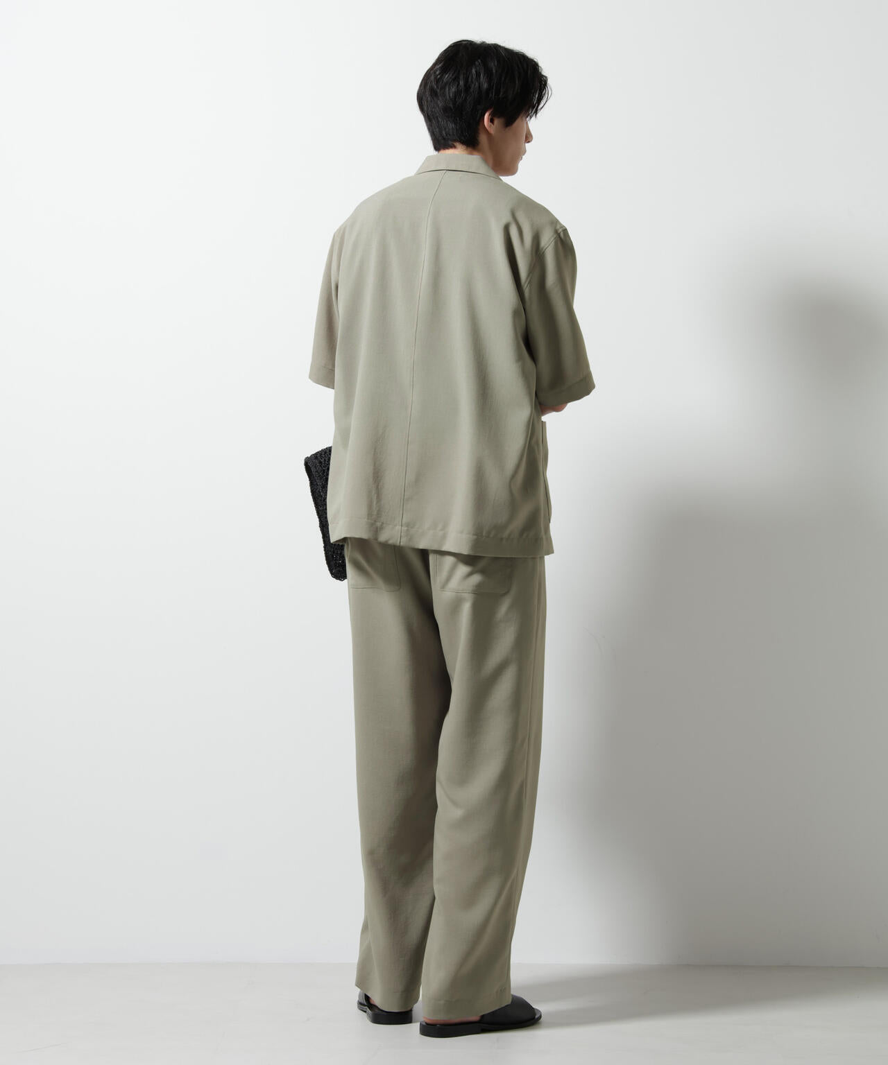 メランジドライイージーテーパードパンツ（セットアップ可）