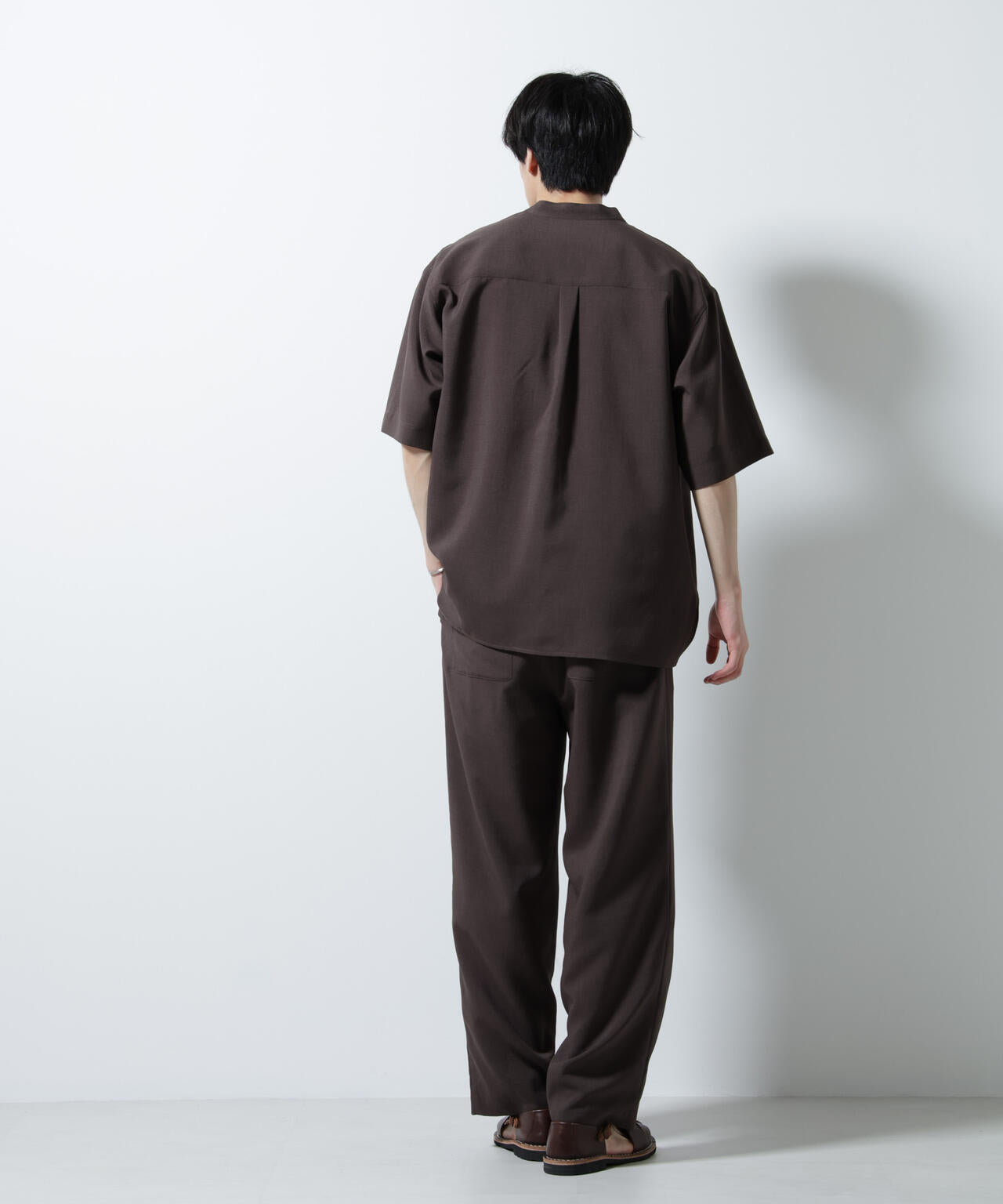 メランジドライイージーテーパードパンツ（セットアップ可）