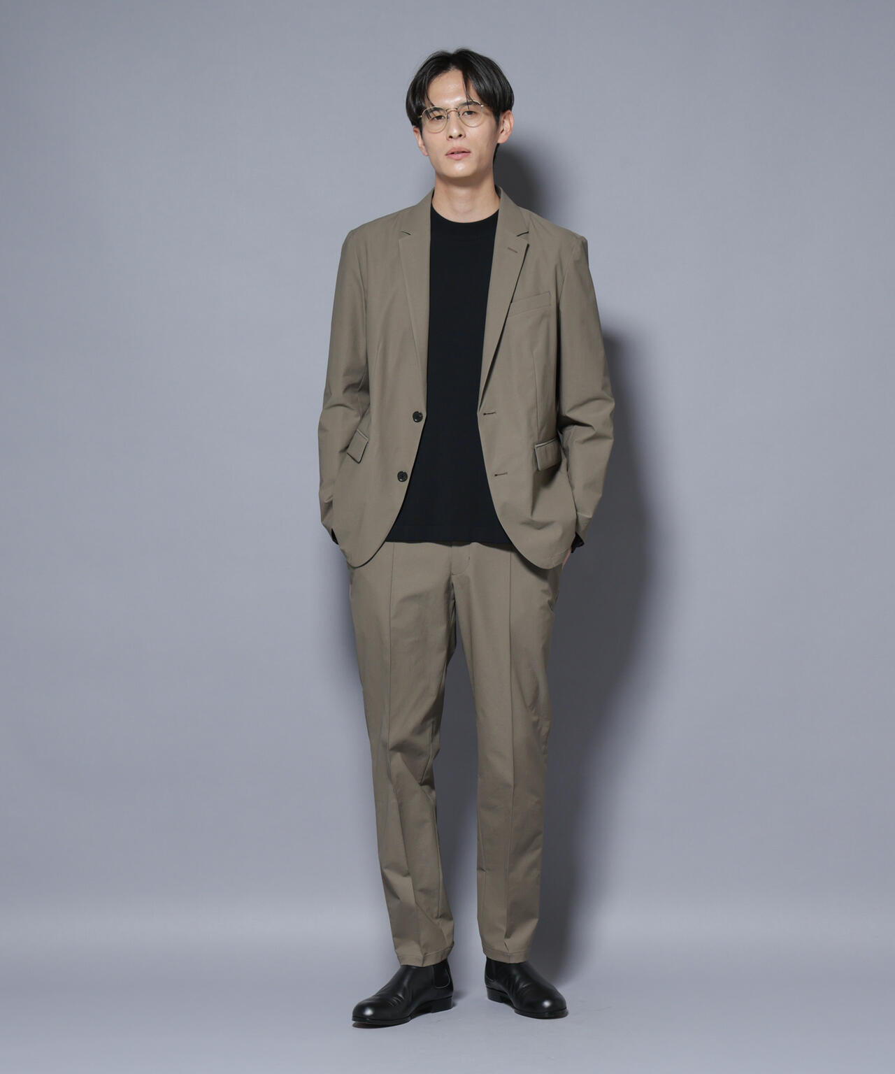 「N TROUSERS BASIC」SizeMoreTEXBRID(R)ストレッチパンツ(セットアップ可)
