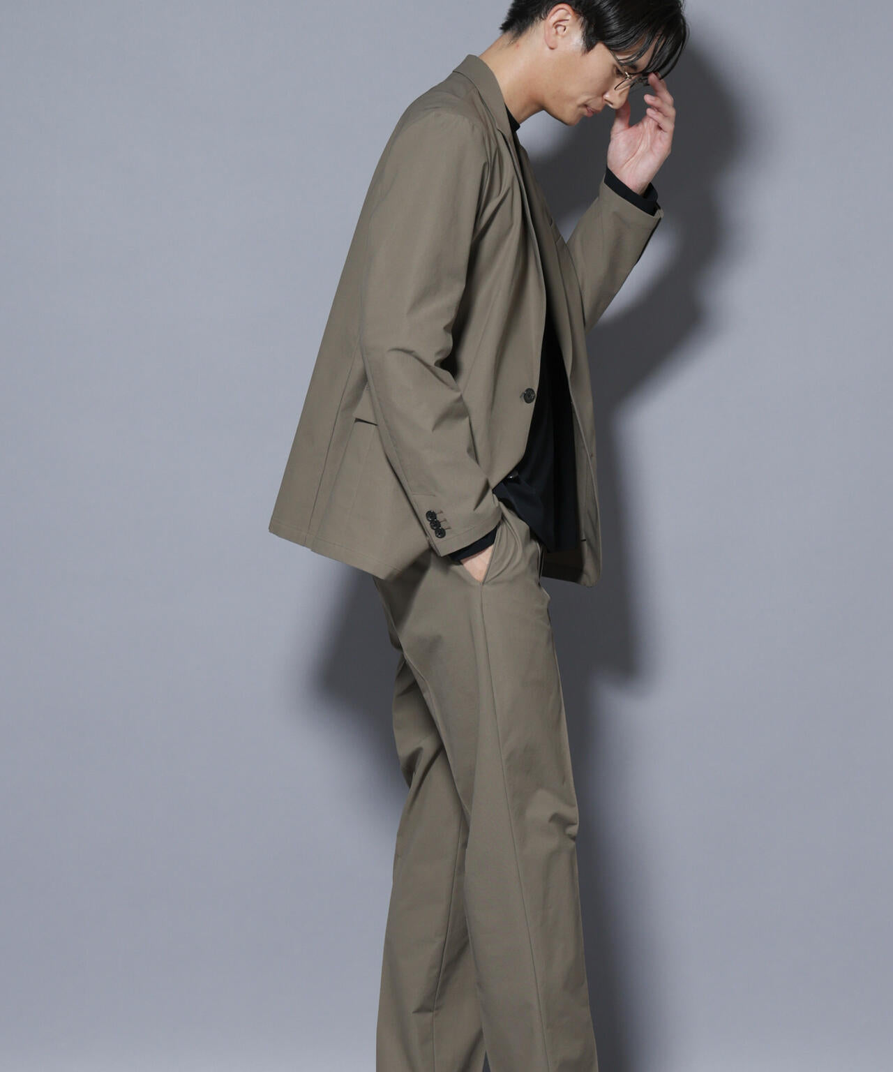 「N TROUSERS BASIC」SizeMoreTEXBRID(R)ストレッチパンツ(セットアップ可)