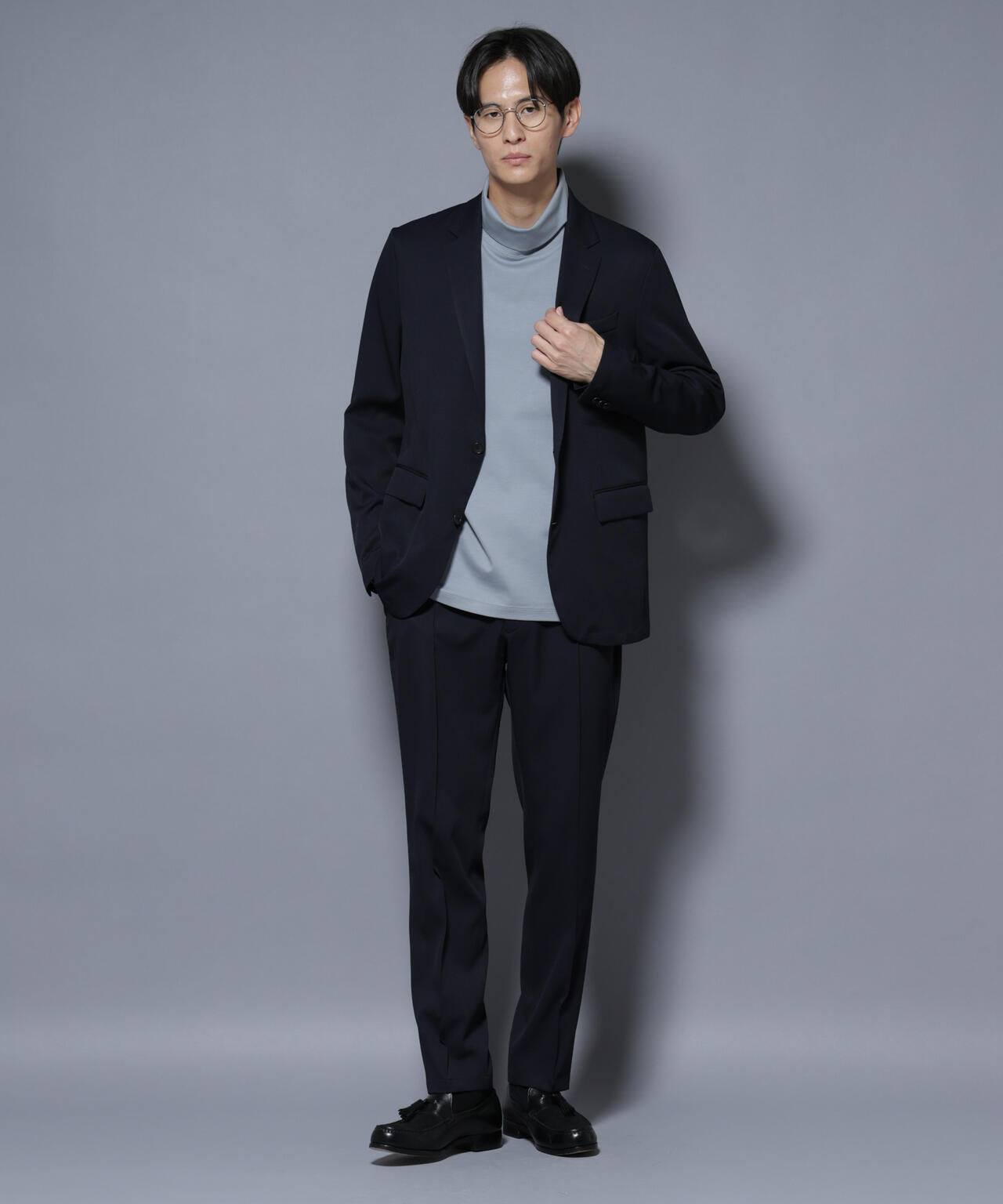 「N TROUSERS BASIC」 シャドーストライプパンツ(セットアップ可)