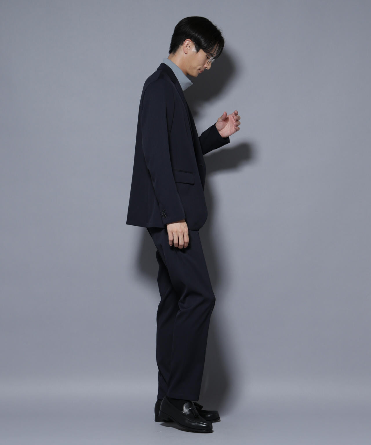「N TROUSERS BASIC」 シャドーストライプパンツ(セットアップ可)