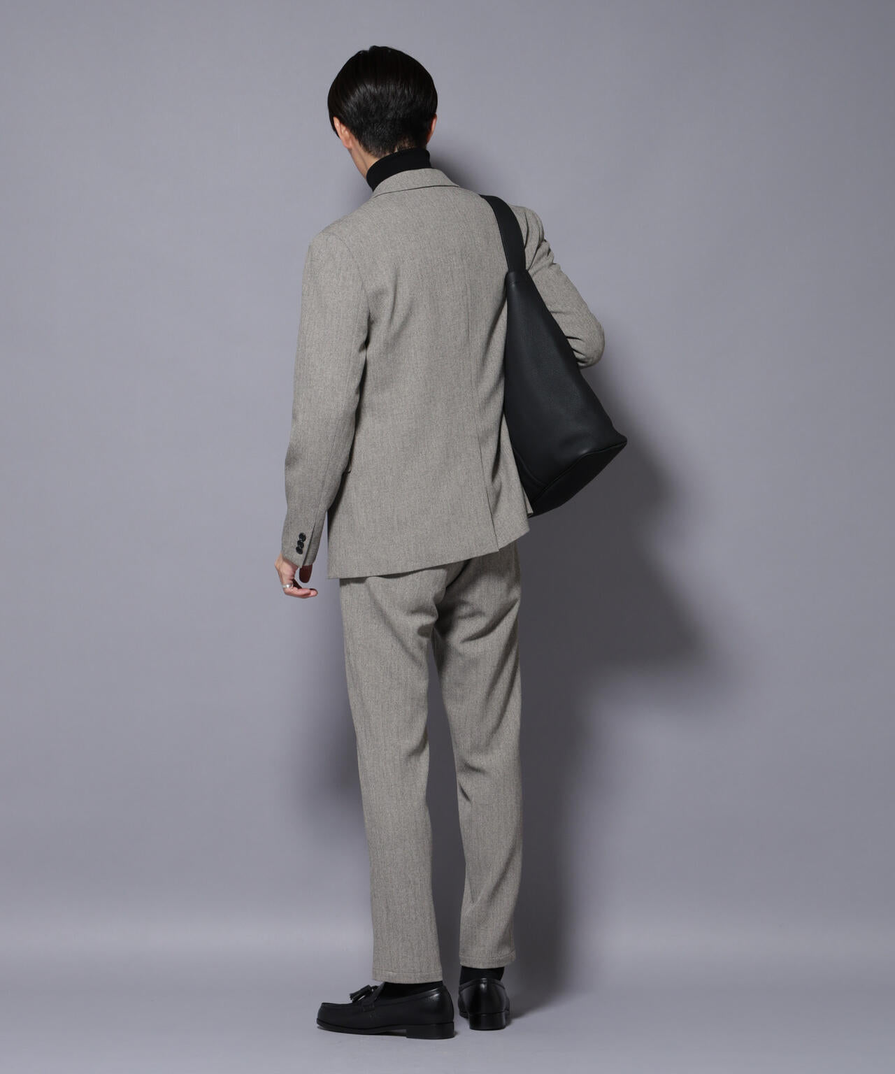 ｢N TROUSERS BASIC｣ 洗えるMIXツイードストレッチパンツ(セットアップ可)