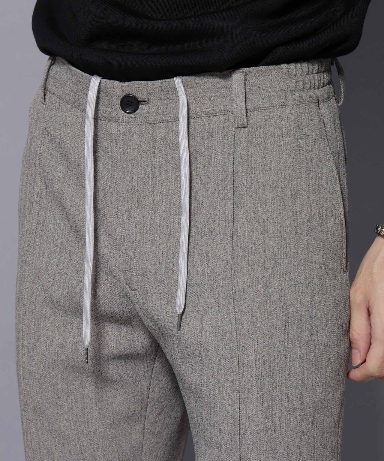 ｢N TROUSERS BASIC｣ 洗えるMIXツイードストレッチパンツ(セットアップ可)