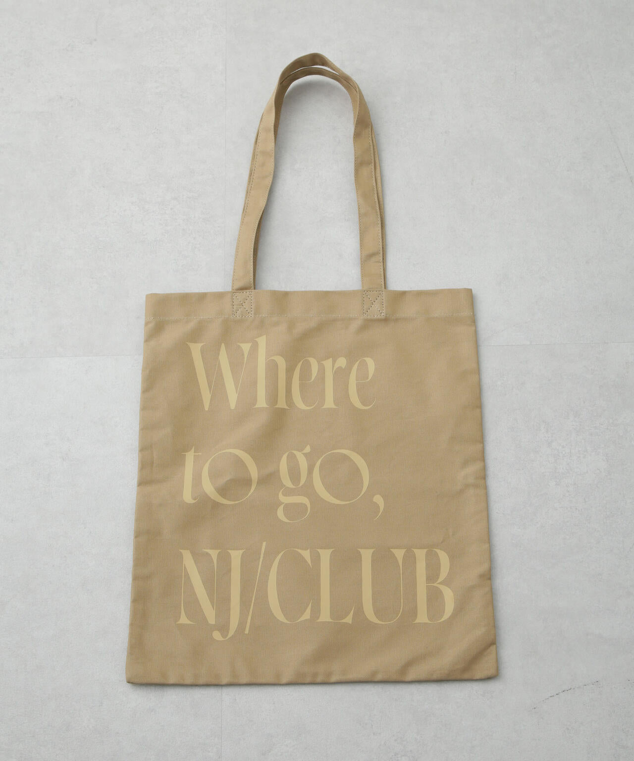「NJ/CLUB」 グラフィックロゴトートバッグ