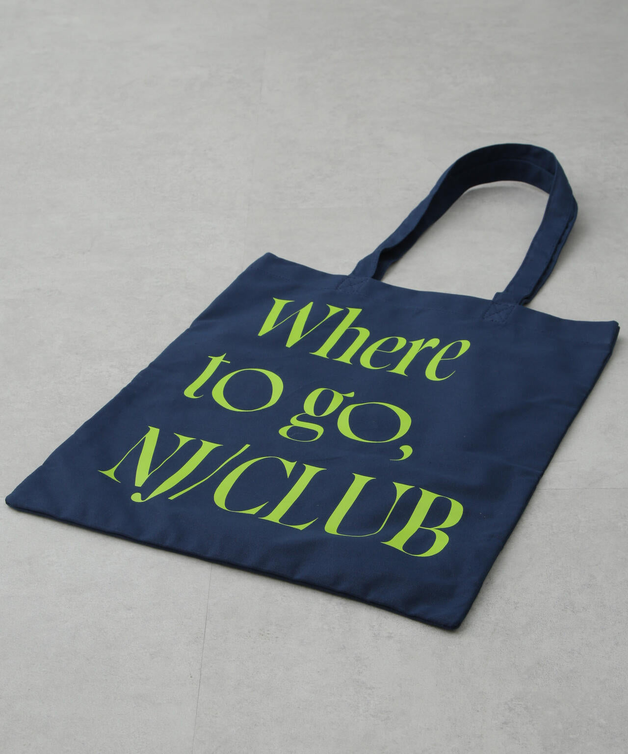 「NJ/CLUB」 グラフィックロゴトートバッグ