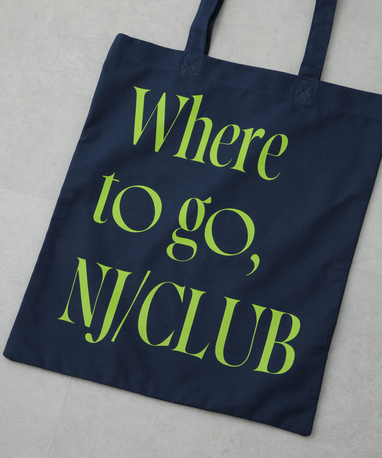 「NJ/CLUB」 グラフィックロゴトートバッグ