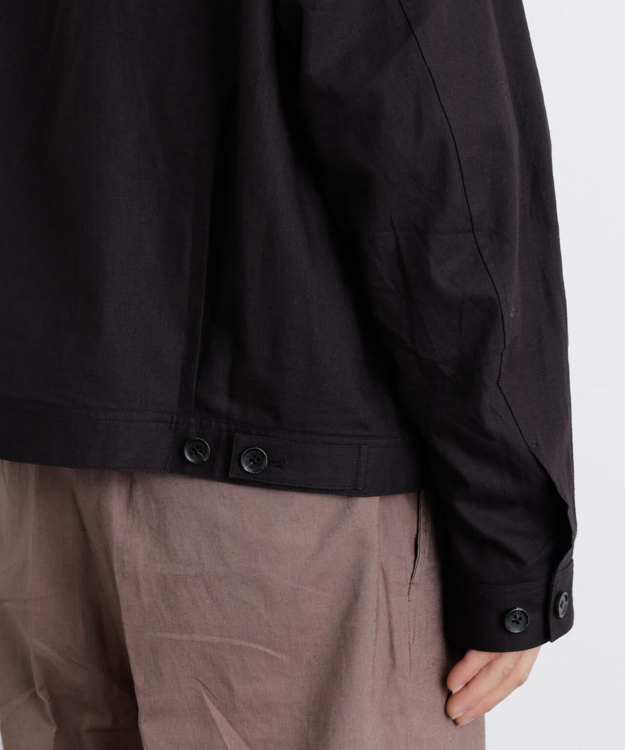 「FRENCH LINEN」リネンコットンシャツブルゾン