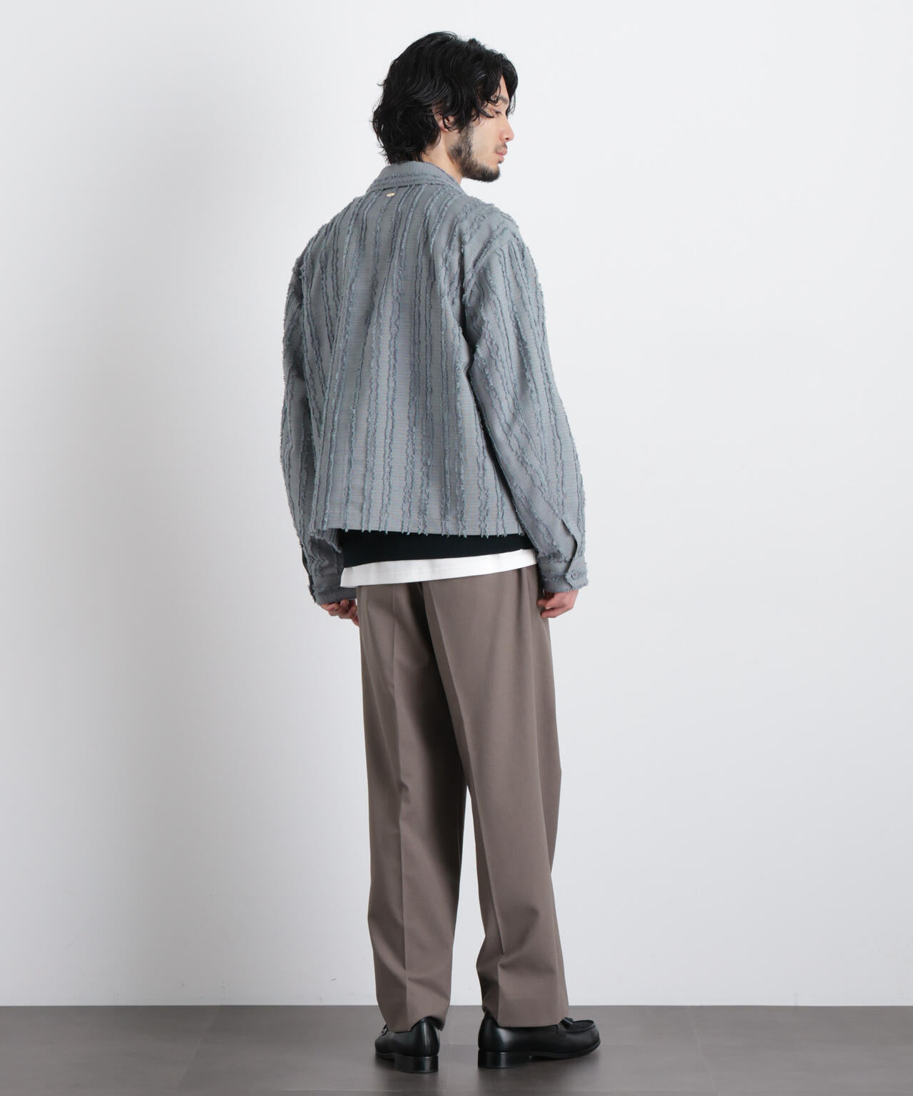 「ASSEMBLANC」カットレースフリンジブルゾン