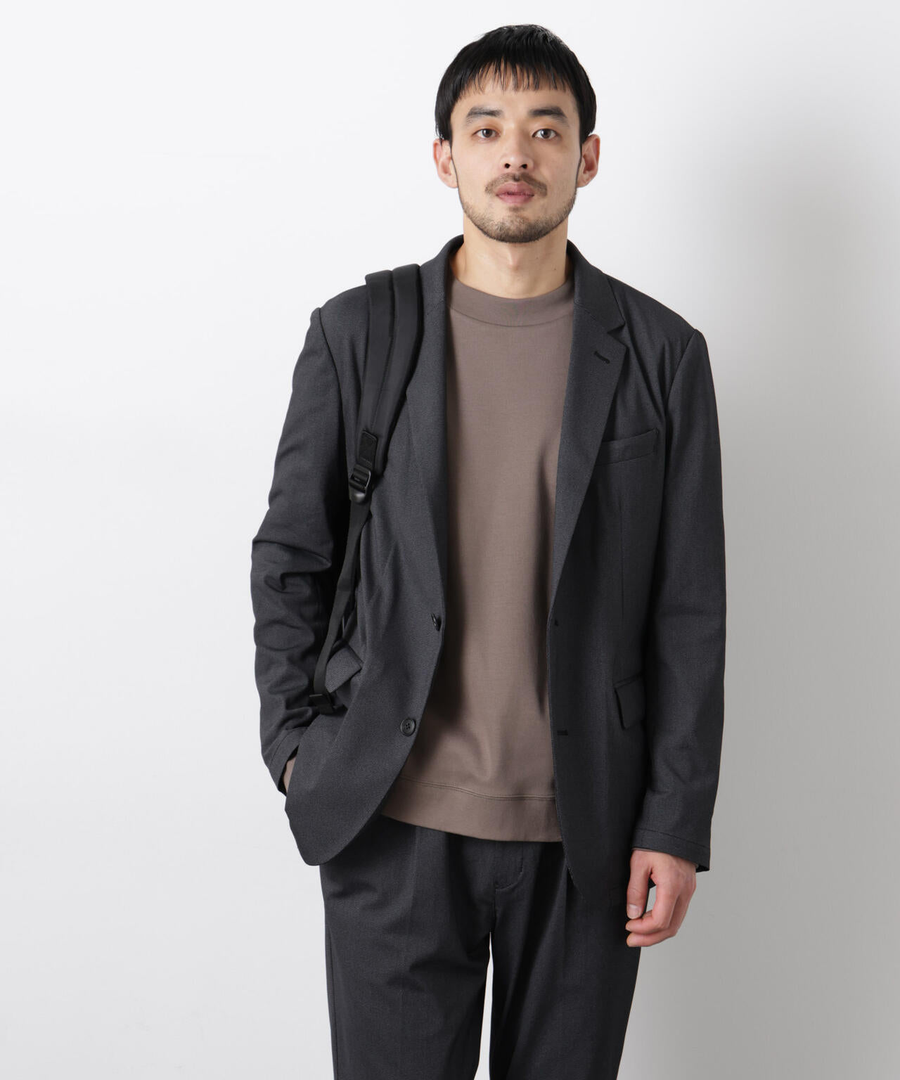 【大人気セットアップ】｢Damerino｣ 軽量ジャージーデニムライクストレッチセットアップ