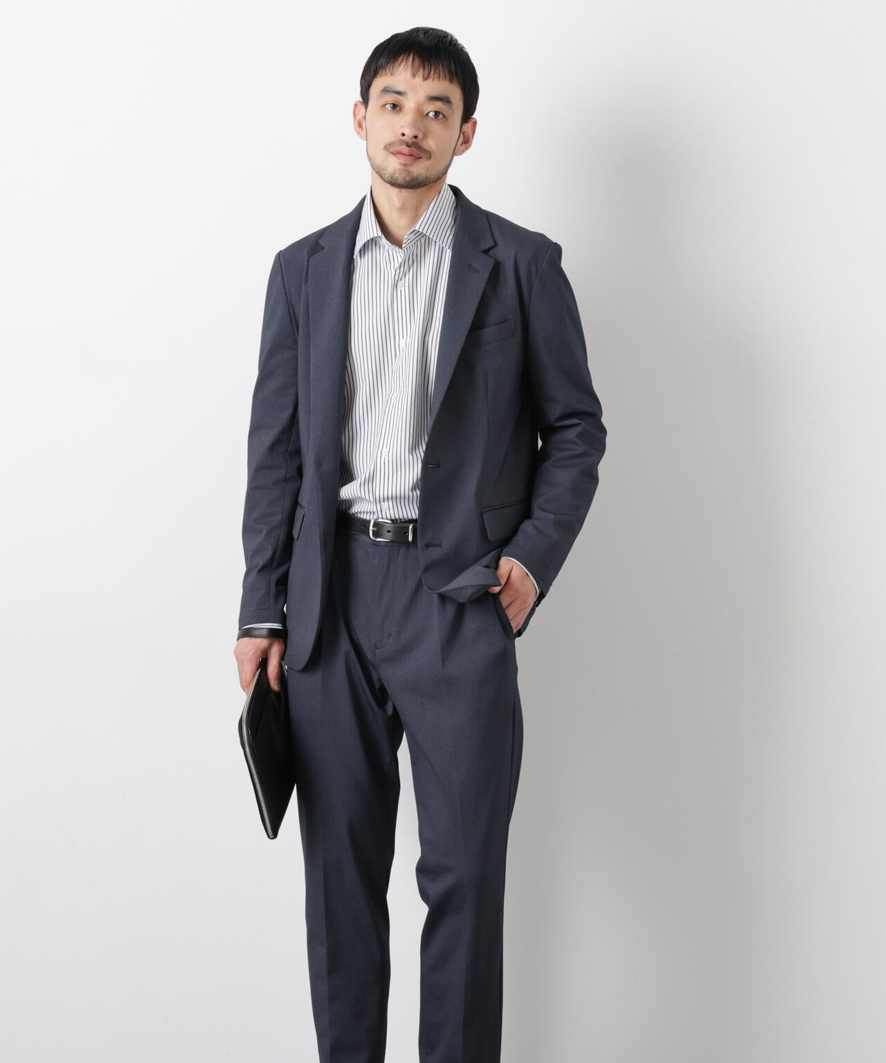 【大人気セットアップ】｢Damerino｣ 軽量ジャージーデニムライクストレッチセットアップ