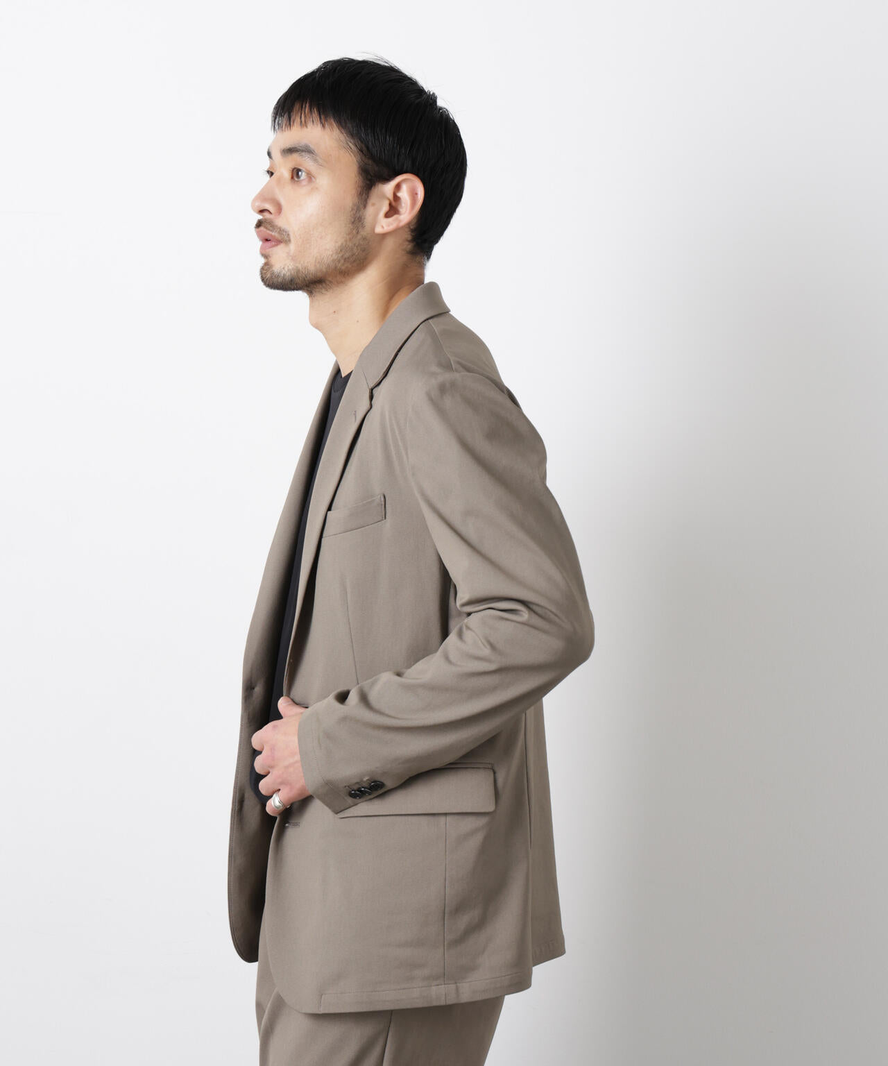 【大人気セットアップ】｢Damerino｣ 軽量ジャージーデニムライクストレッチセットアップ