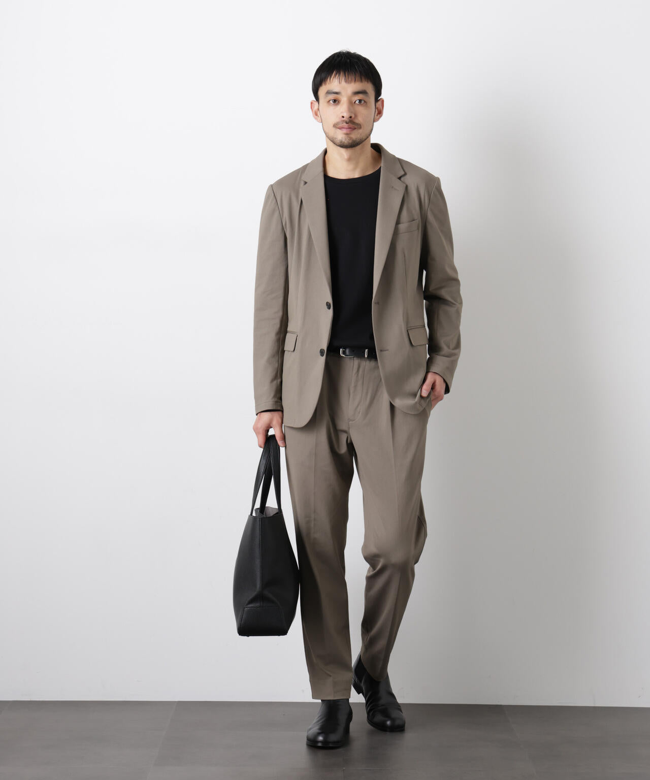 【大人気セットアップ】｢Damerino｣ 軽量ジャージーデニムライクストレッチセットアップ