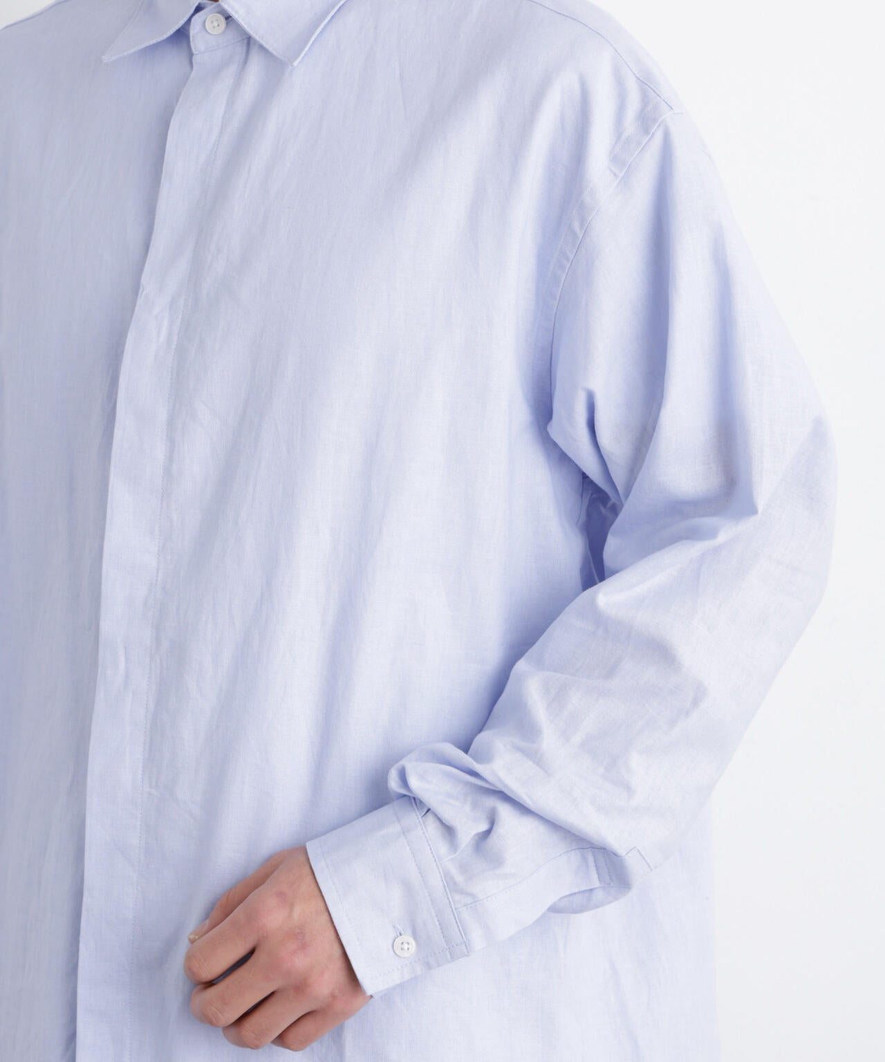「FRENCH LINEN」リネンコットンレギュラーシャツ