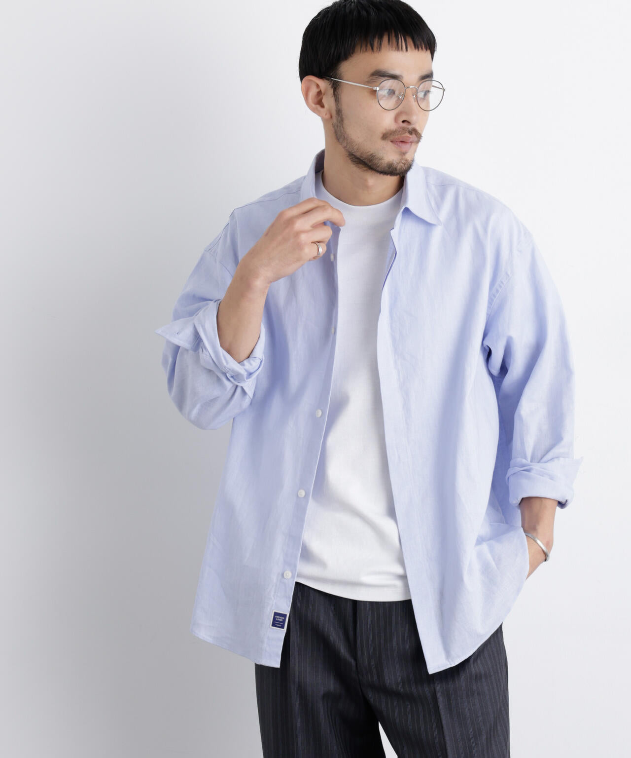 「FRENCH LINEN」リネンコットンレギュラーシャツ