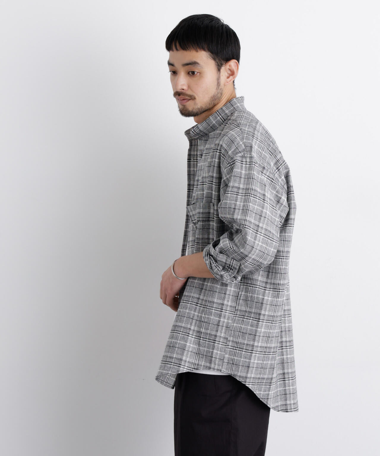 「FRENCH LINEN」リネンコットンスタンドシャツ