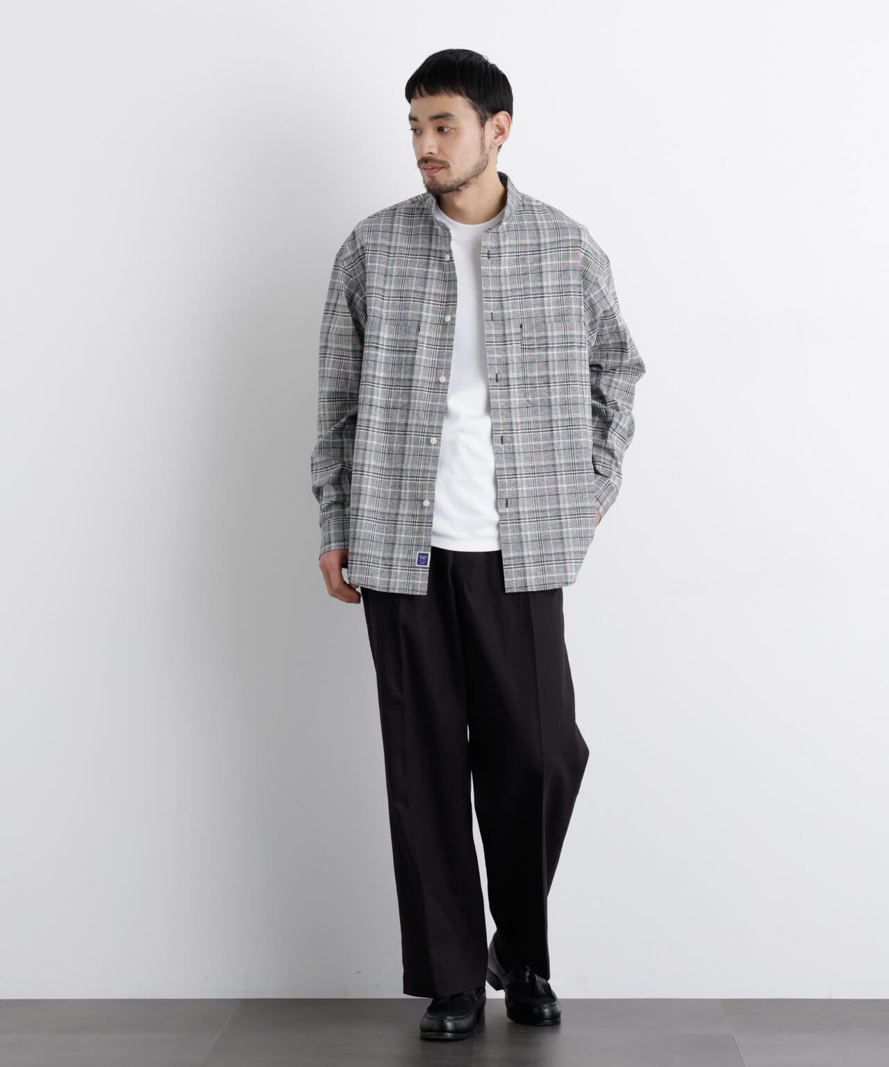 「FRENCH LINEN」リネンコットンスタンドシャツ