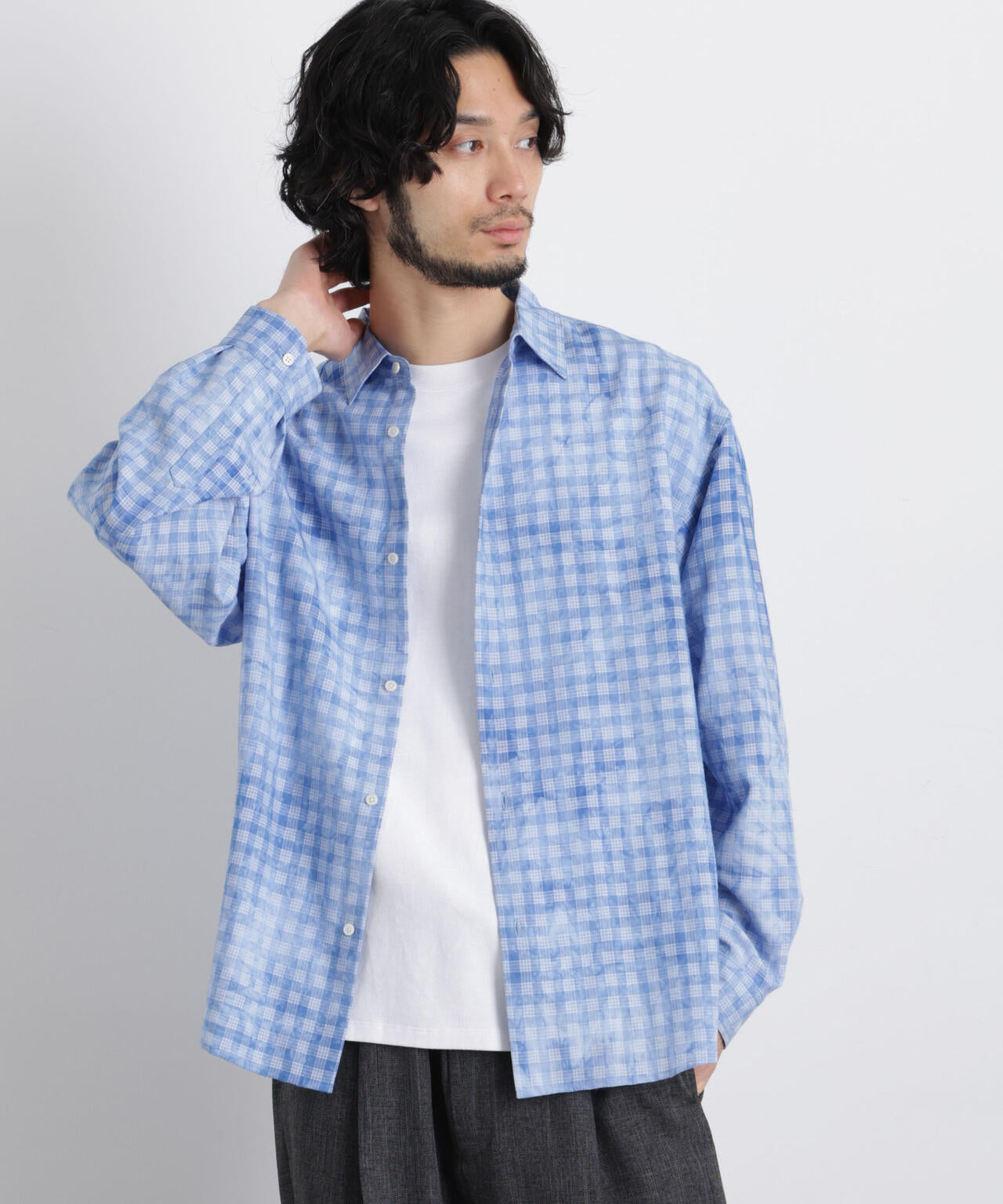 ケミカルフィニッシュチェック オーバーシャツ