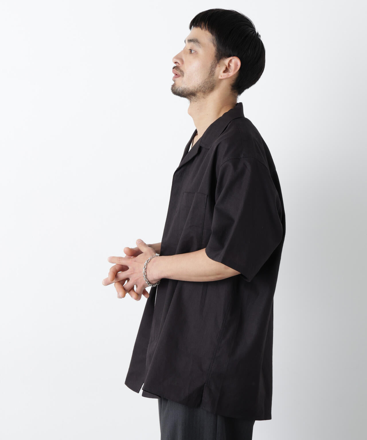 ｢FRENCH LINEN｣ フライフロント半袖シャツ