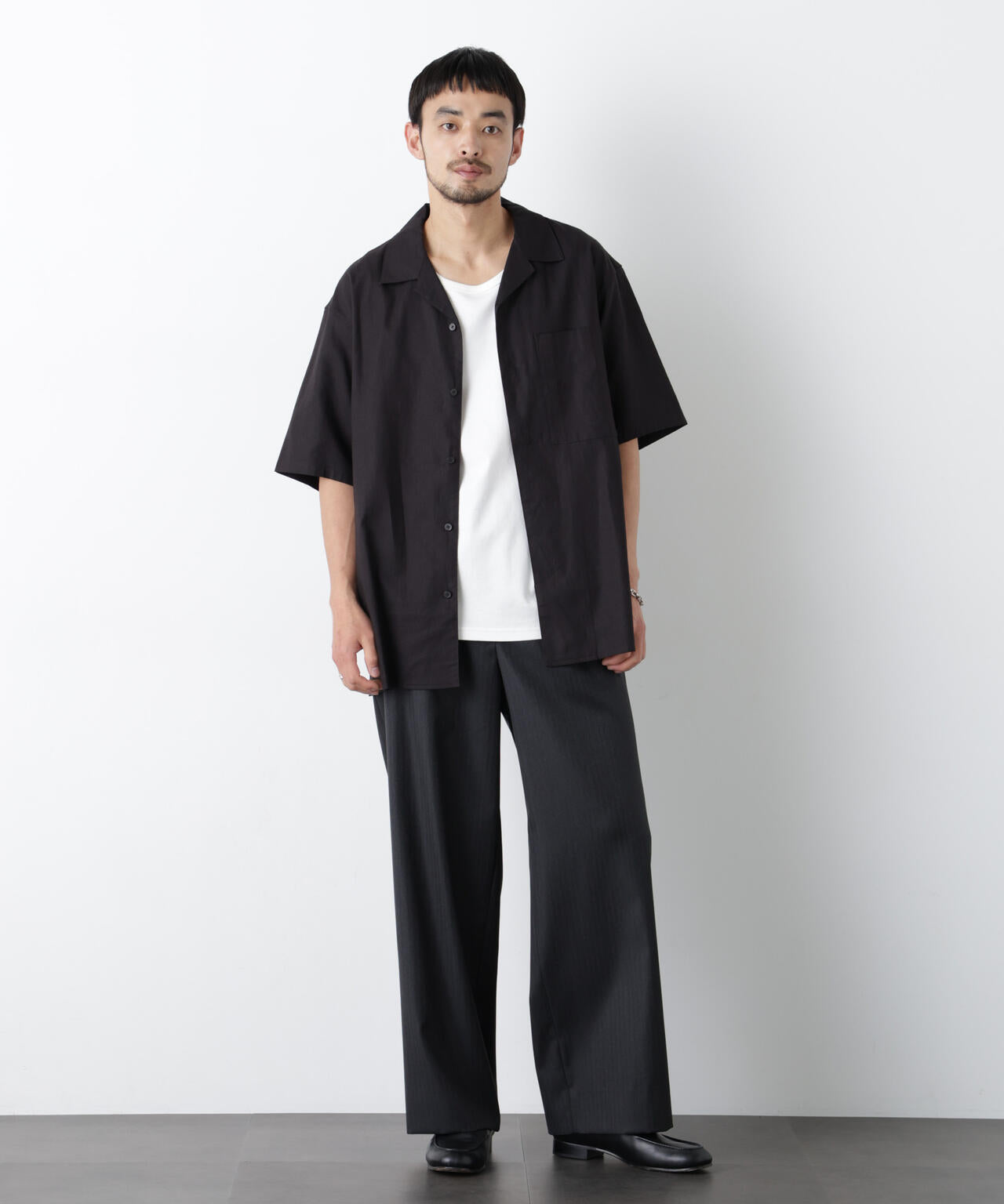 ｢FRENCH LINEN｣ フライフロント半袖シャツ