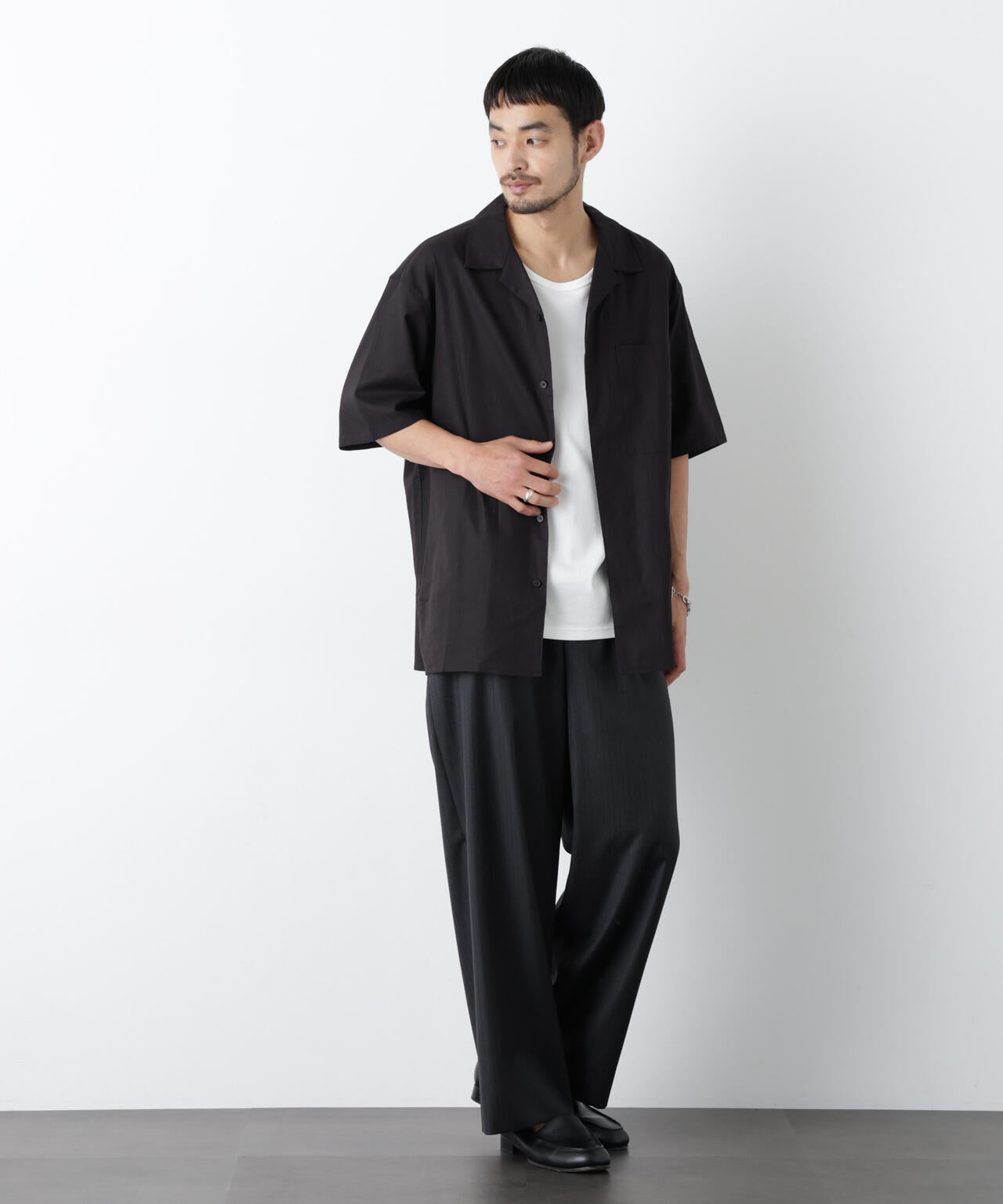 ｢FRENCH LINEN｣ フライフロント半袖シャツ